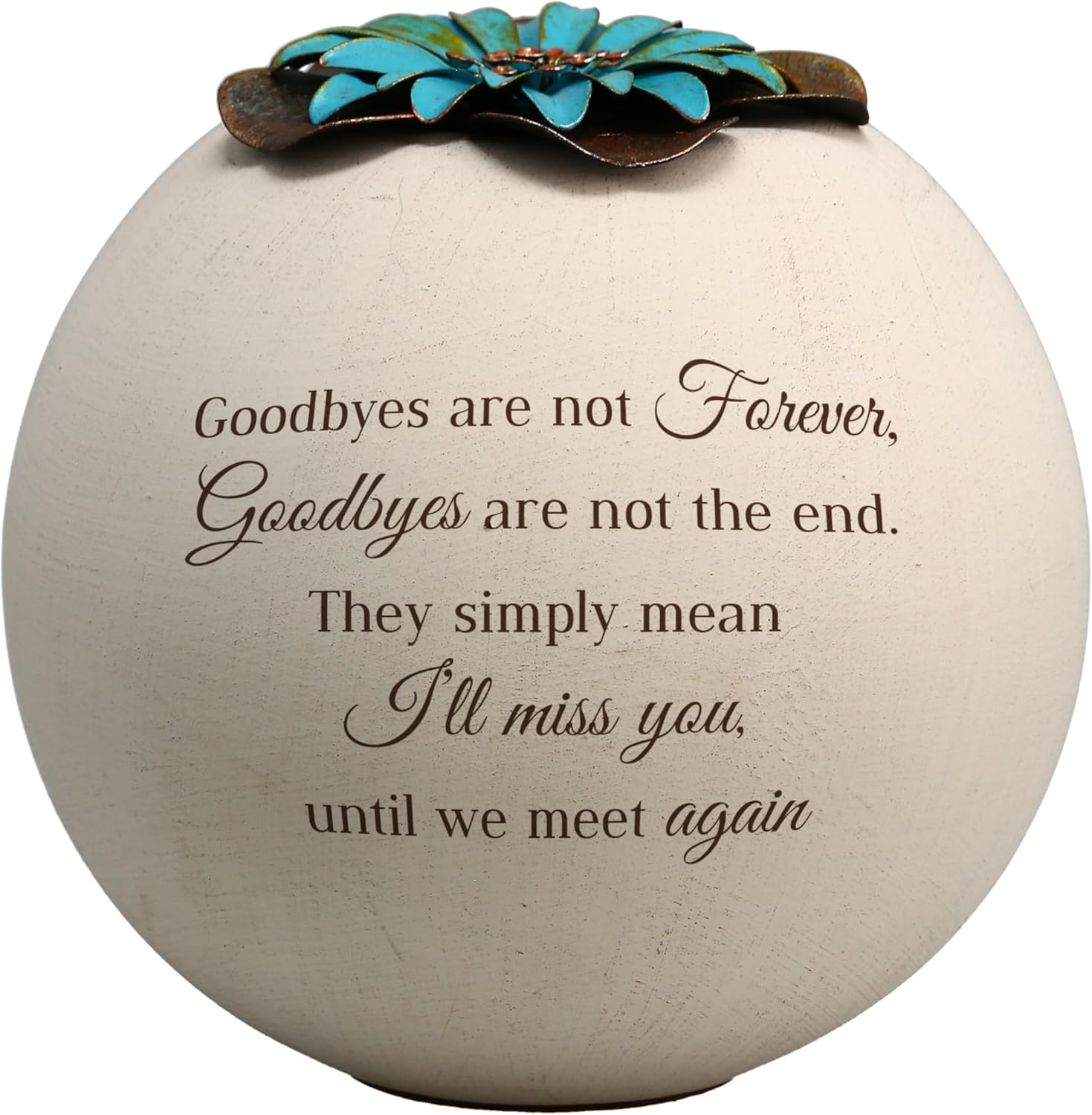 Pavilion Gift Company - I'Ll Miss You, until We Meet Again - 5" round Tealight Terracotta Candle Holder with Metal Lid in Memory Loss of Loved One Remembrance Bereavement Grief Funeral Gift image number 4