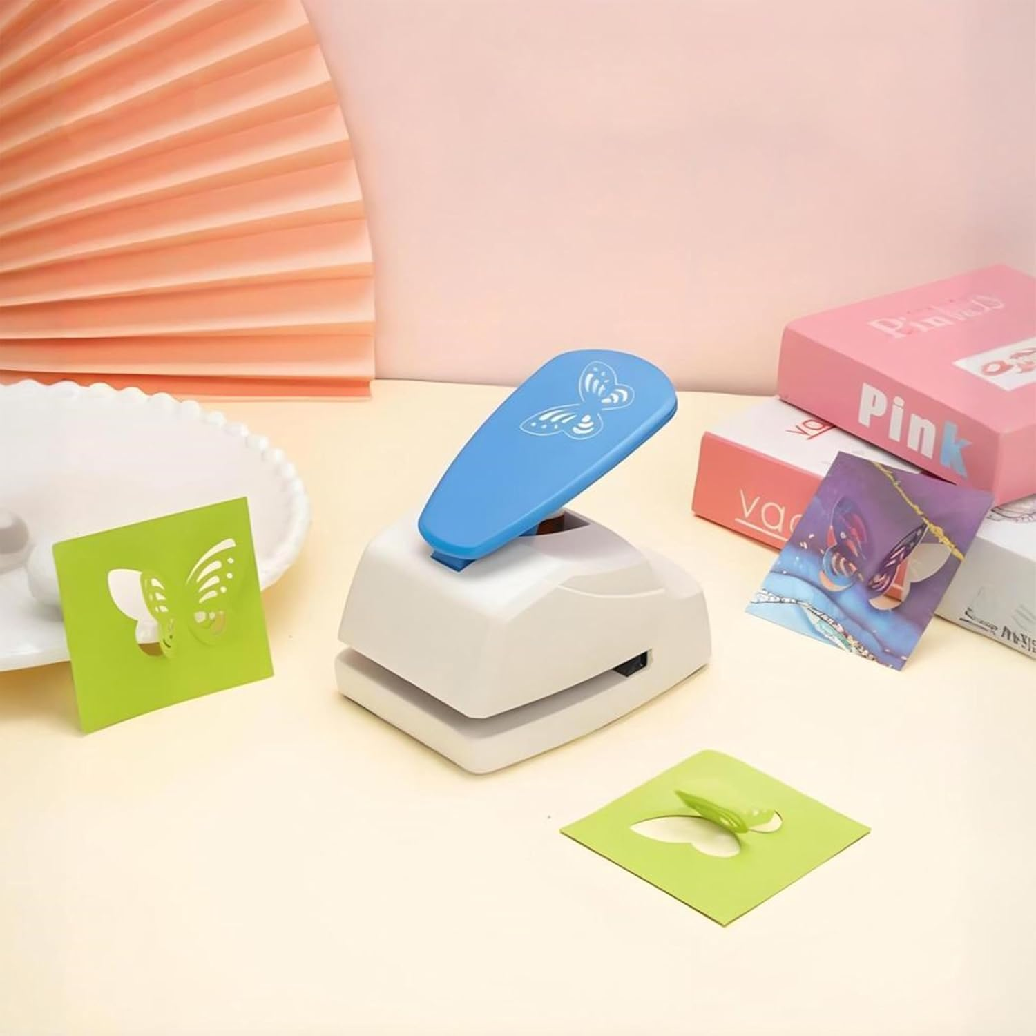 3D Raised Butterfly Craft Punch, Stays Securely on Paper, DIY Card & Scrapbook Tool for Greeting Cards, Journals, Random Colors image number 4