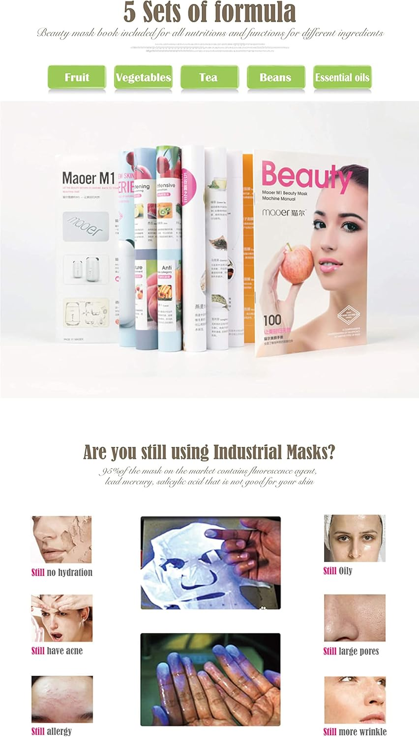 Natural Fruit Vegetable Automatic Face Mask Maker Machine DIY Tool (Pink)