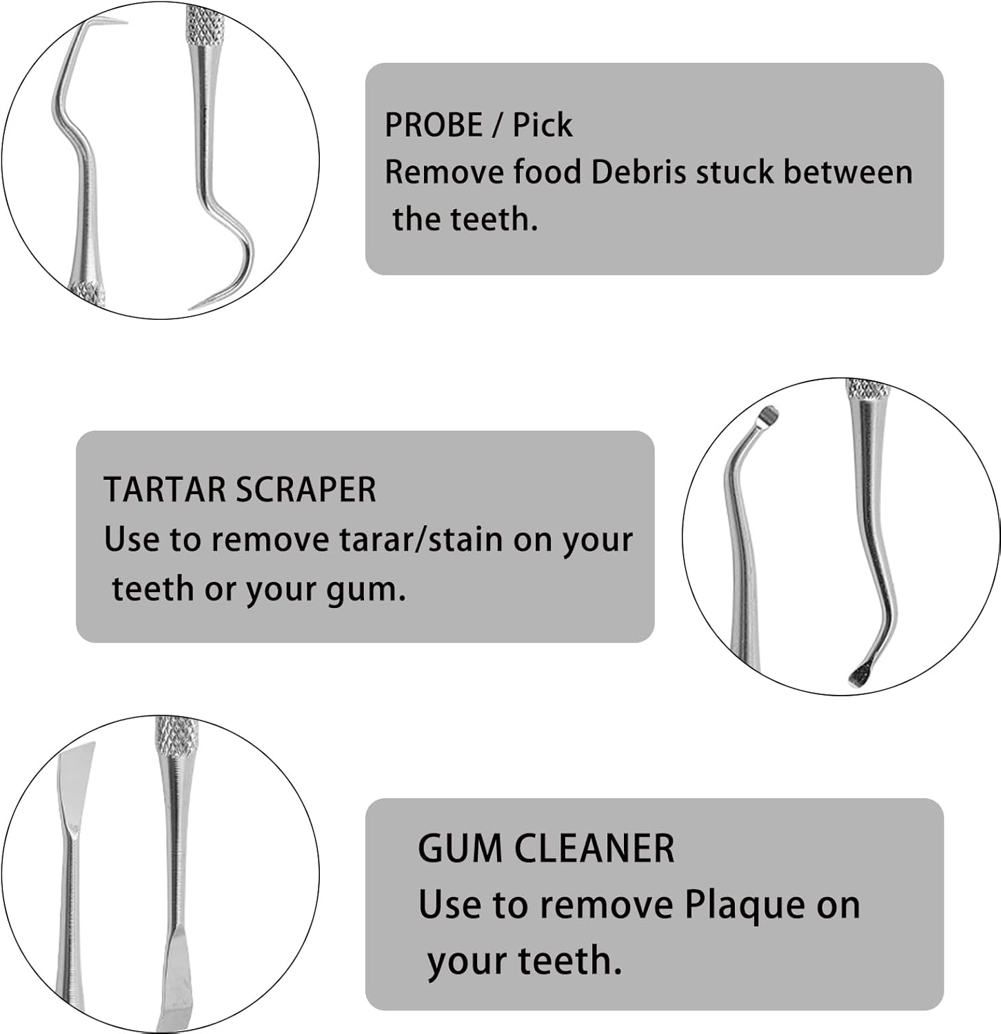 Tartar Remover Set for Dogs and Cats, Dog Tartar Remover Set, 3 Pieces Tartar Remover for Dogs, Tooth Cleaner for Animals, Dog Scaler Tartar Remover, Tartar Remover Dog image number 3