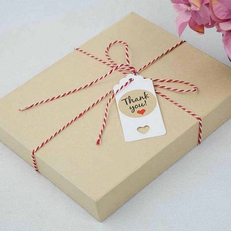 AIMALL 1Mm*100M Bakers Christmas Cotton Cord Bundle Wrapping Craft Twine Gifts String，Dual-Color Cotton Cord for Christmas, Crafts, and Gift Wrapping - White+Gold image number 4