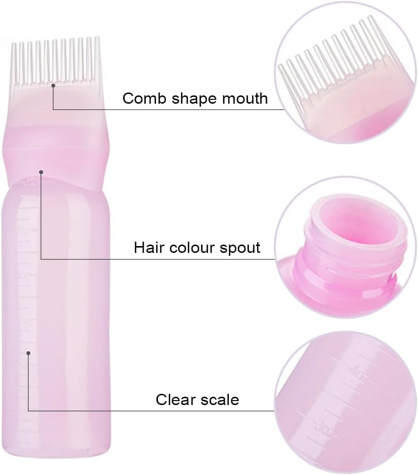 Youery 160 Ml Hair Oil Applicator Bottle with Graduated Scale, Root Comb Applicator Bottle, Spray Bottle Hair, Atomizer Pressure Ultra Fine Continuous Spray, Salon Water Sprayer