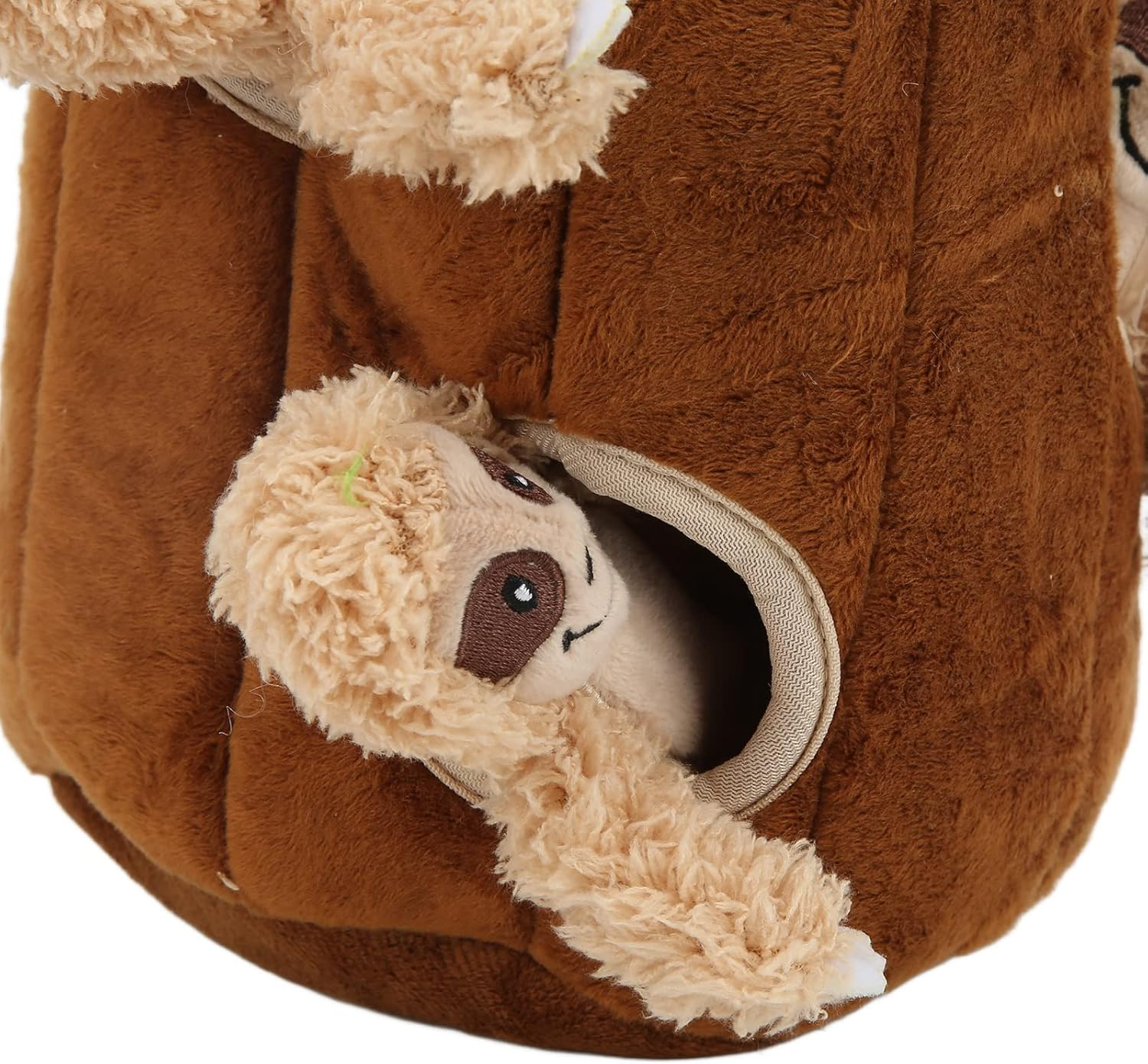 Delightful Sloth Hideaway Puzzle Toy Interactive Squeaky Seek and Find Game for Dogs Stimulating Plush Toy for Smart Pups Perfect for Solo or Interactive Play Sessions image number 5