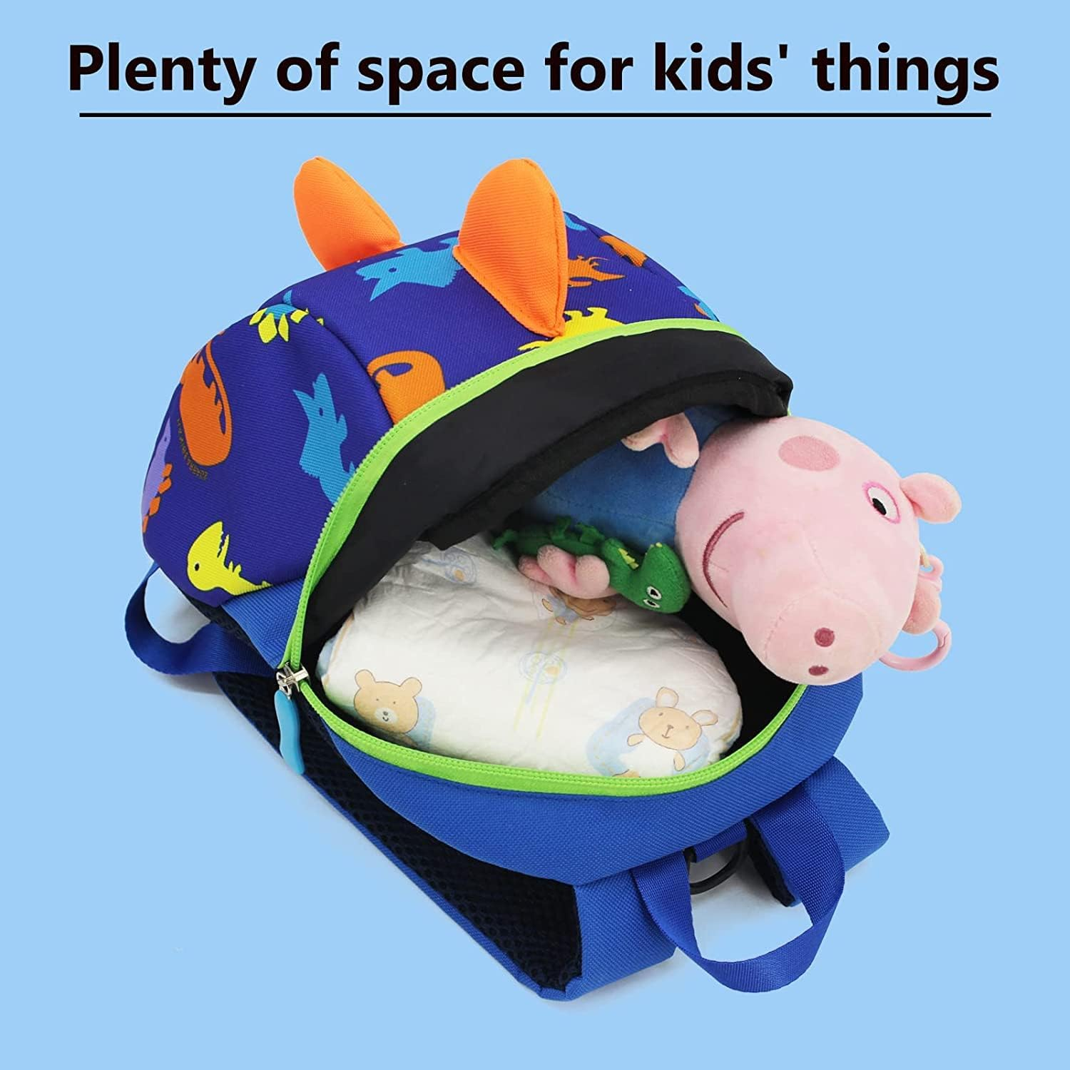 Kids Safety Harness Backpack Leash Child Toddler Anti-Lost Dinosaur Bag Cartoon image number 1