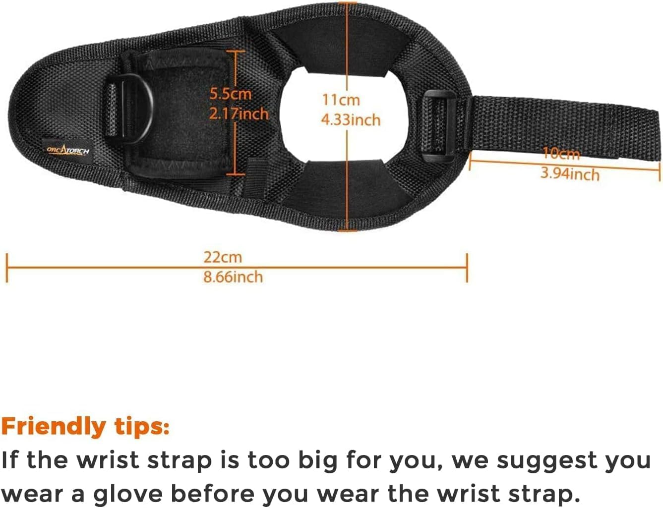 ORCATORCH WS01 Diving Flashlight Glove Hands-Free Flashlight Holder Universal Adjustable Wrist Strap Scuba Dive Lights Accessories (Not Included Flashlight) image number 3