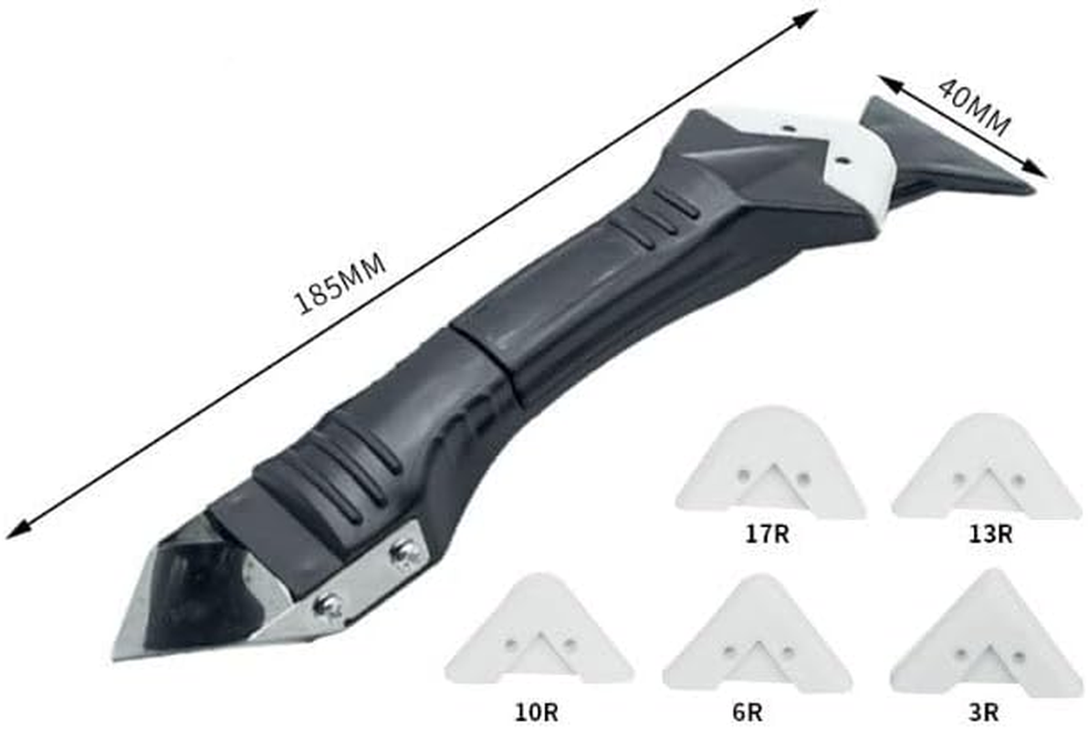 SOVYOULIVE 3-In-1 Heavy-Duty Adhesive Remover &ndash; Stainless Steel Scraper Tool for Glass, Walls & Seams | Scratch-Free Surface Safe, Multi-Tool for DIY, Renovation & Professional Use