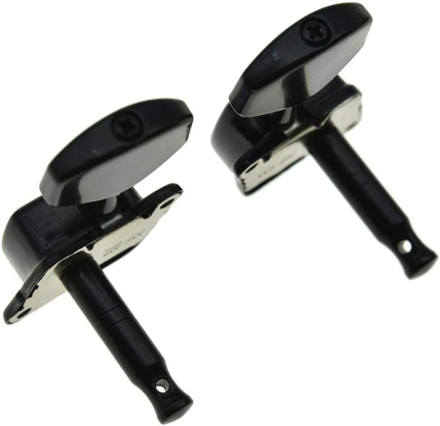 KAISH 3X3 Semi-Closed Guitar Tuning Keys Guitar Tuners Machine Heads for Acoustic or Electric Guitars Black - Chrome image number 2