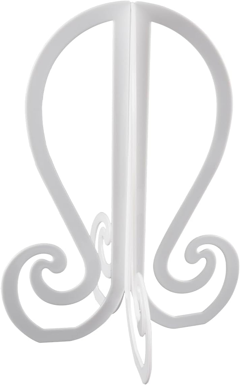 Gorise Wig Stand, Foldable Headstand, Portable and Durable Wig Holder for Short Wigs, Hats, Cosplay, Travel, White image number 4