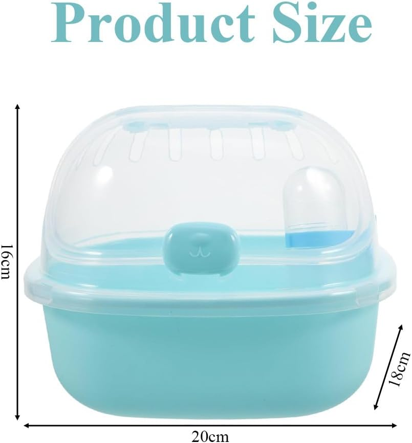 Hamster Carrier Cage,With 60Ml Water Bottle,Portable Animal Travel Carrier Carry Case,Handheld Plastic Cage,Pet Supplies,For Gerbils,Hamster,Small Pets