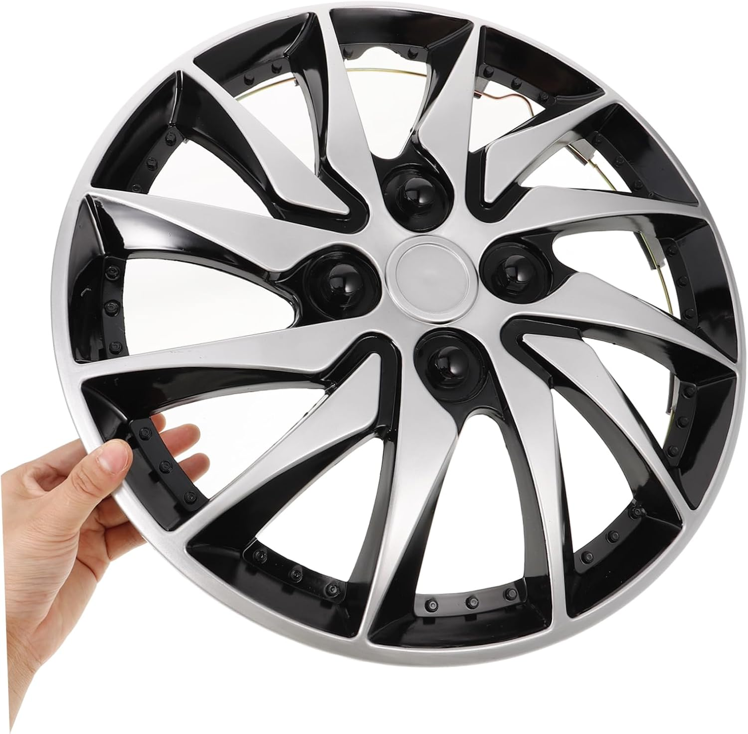 MUELODSIC Dual Color Automotive Hubcap Covers Wheel Covers for Car Easy Installation Removal Enhance Vehicle Look image number 4