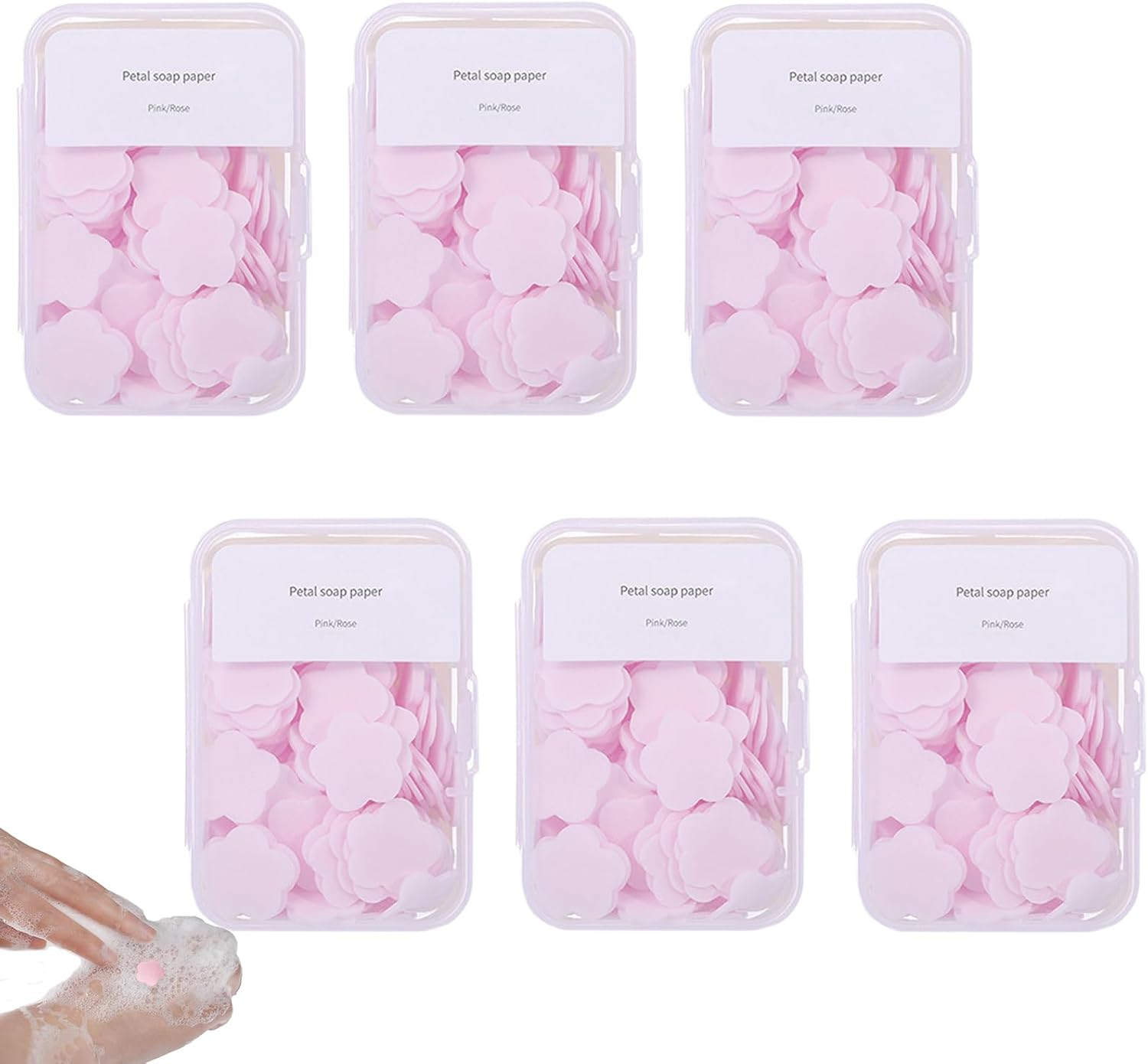 600PCS Portable Mini Soap Sheets &ndash; Scented Disposable Hand Washing Paper, Travel-Friendly & Water-Soluble Soap for Camping, Hiking & Outdoor Use