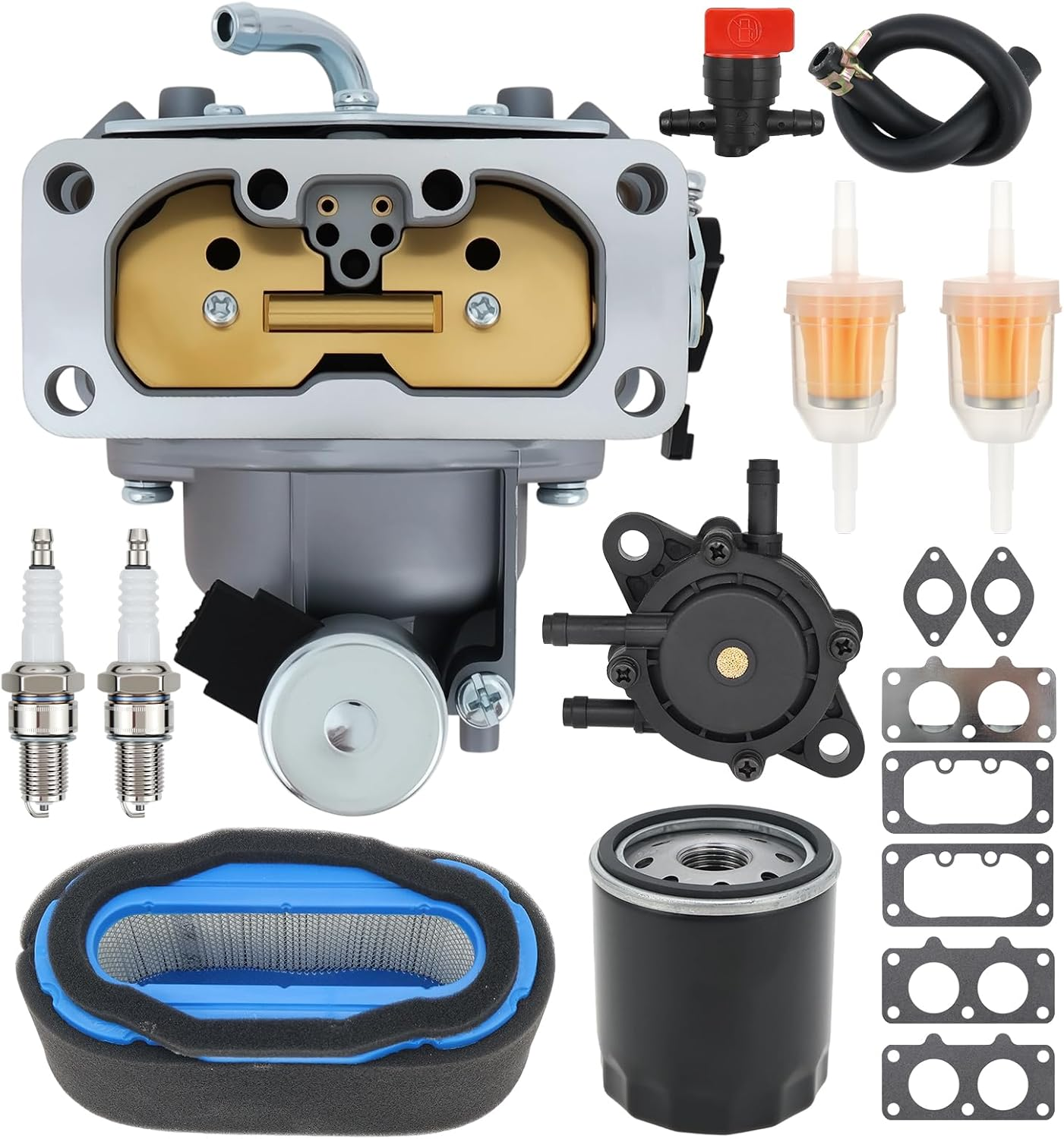 Carbman 15004-1010 Carburetor with Gaskets Set for Kawasaki Some FH641V FH661V FX801V FH721V 22 HP Engine M1F Carb Replaces 15004-0763 15004-7024 15004-0757 15003-7094 15004-1005 image number 2