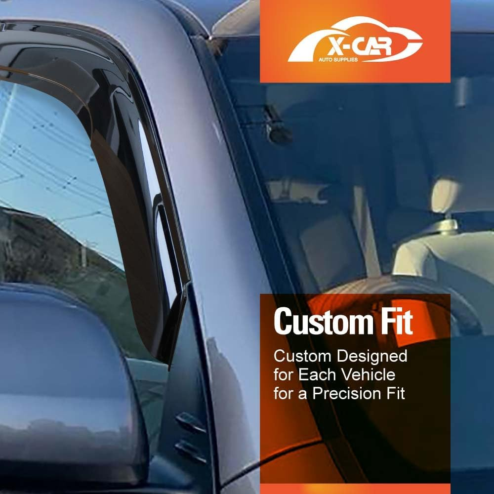 X-CAR Weather Shield Weathershields Window Visor Compatible with Toyota Prado 150 Series 2009-2024 image number 2