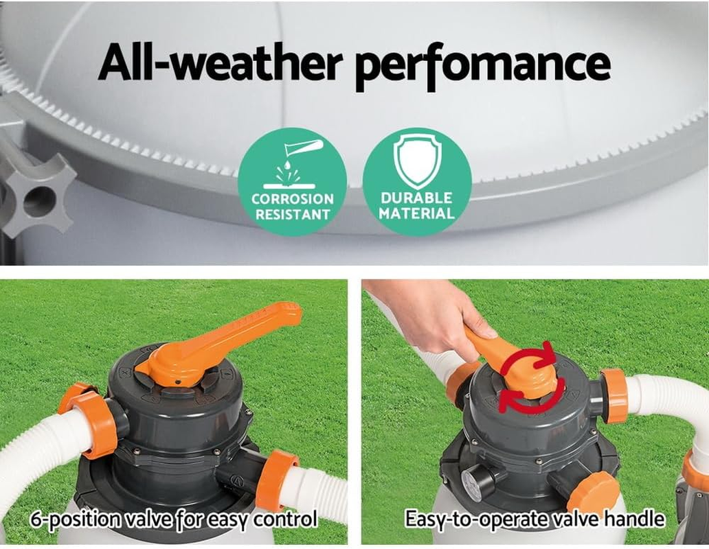 Bestway Flowclear Sand Filter Sand Filter Pool Pump Sand Filters 1500GPH 5678L/H Swimming Pools image number 1