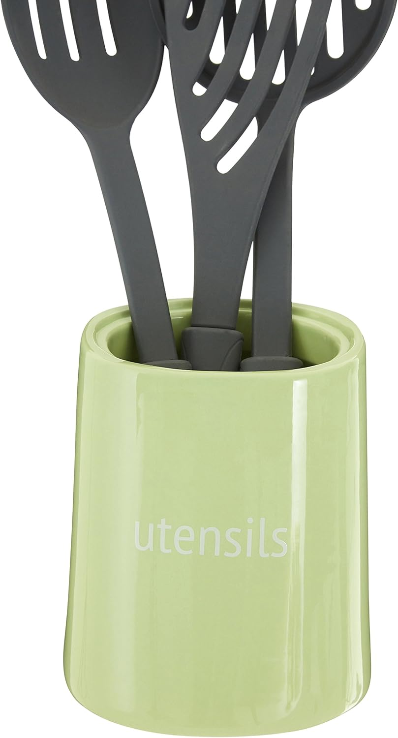 Premier Housewares Fletcher Utensil Jar - Green image number 1