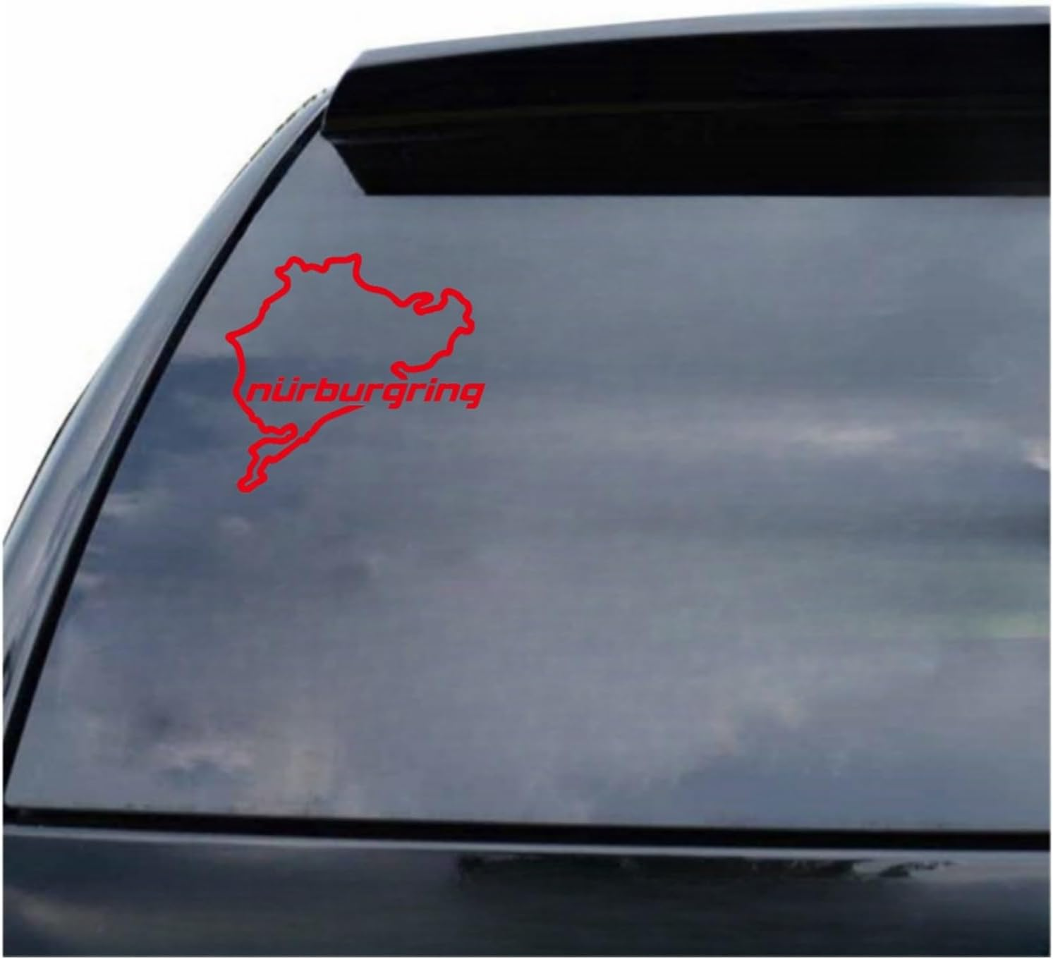 Car Styling Racing Road Racing Nurburgring on Car Stickers and Decals Rear Window Funny Stickers (Color : Red, Size : 14Cm*12.5Cm) image number 4