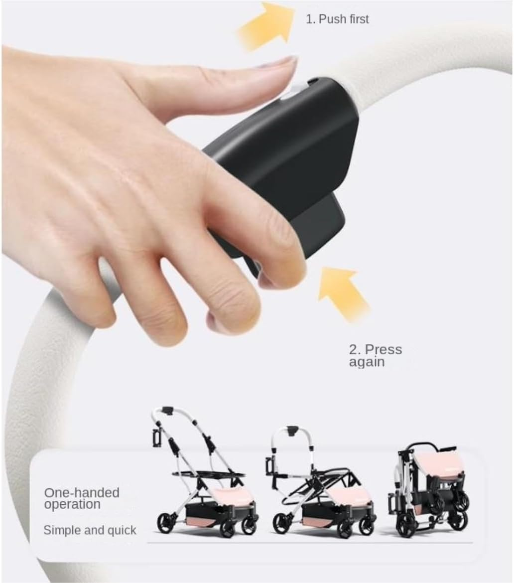 Pet Stroller Dog Stroller Cat Stroller 4 Wheel Dog Stroller 3 in 1 Foldable Pet Cat Stroller with Detachable Carrier Storage Basket for Small Medium Cats Dogs Dog Pram Dog Cat(Color:Pink)