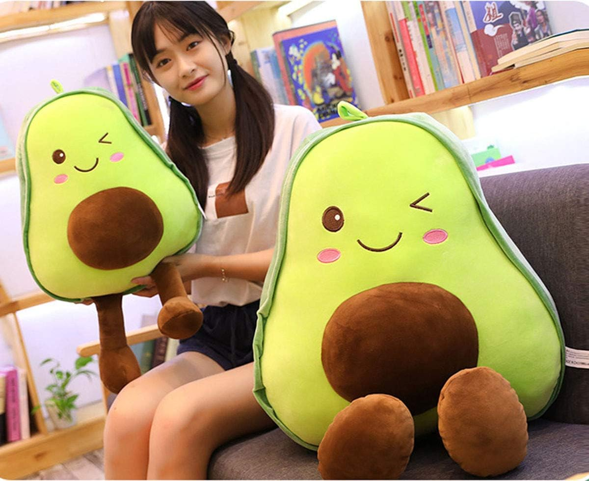 Cute Stuffed Fruit Plush Toy Doll Large Avocado Pillow Cartoon Food Kids Lovely Soft Chrismas Birthday Gift Bedroom Living Room, 30Cm image number 4