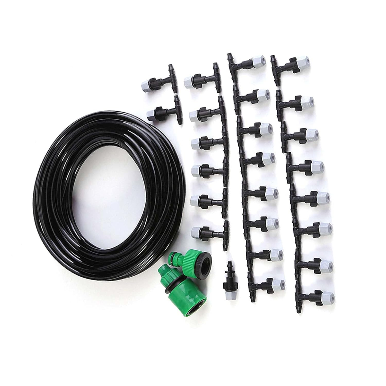 Domary Water Misting System Hose Sprinkler Nozzle Set Greenhouse Patio Irrigation Kit (15M) image number 4