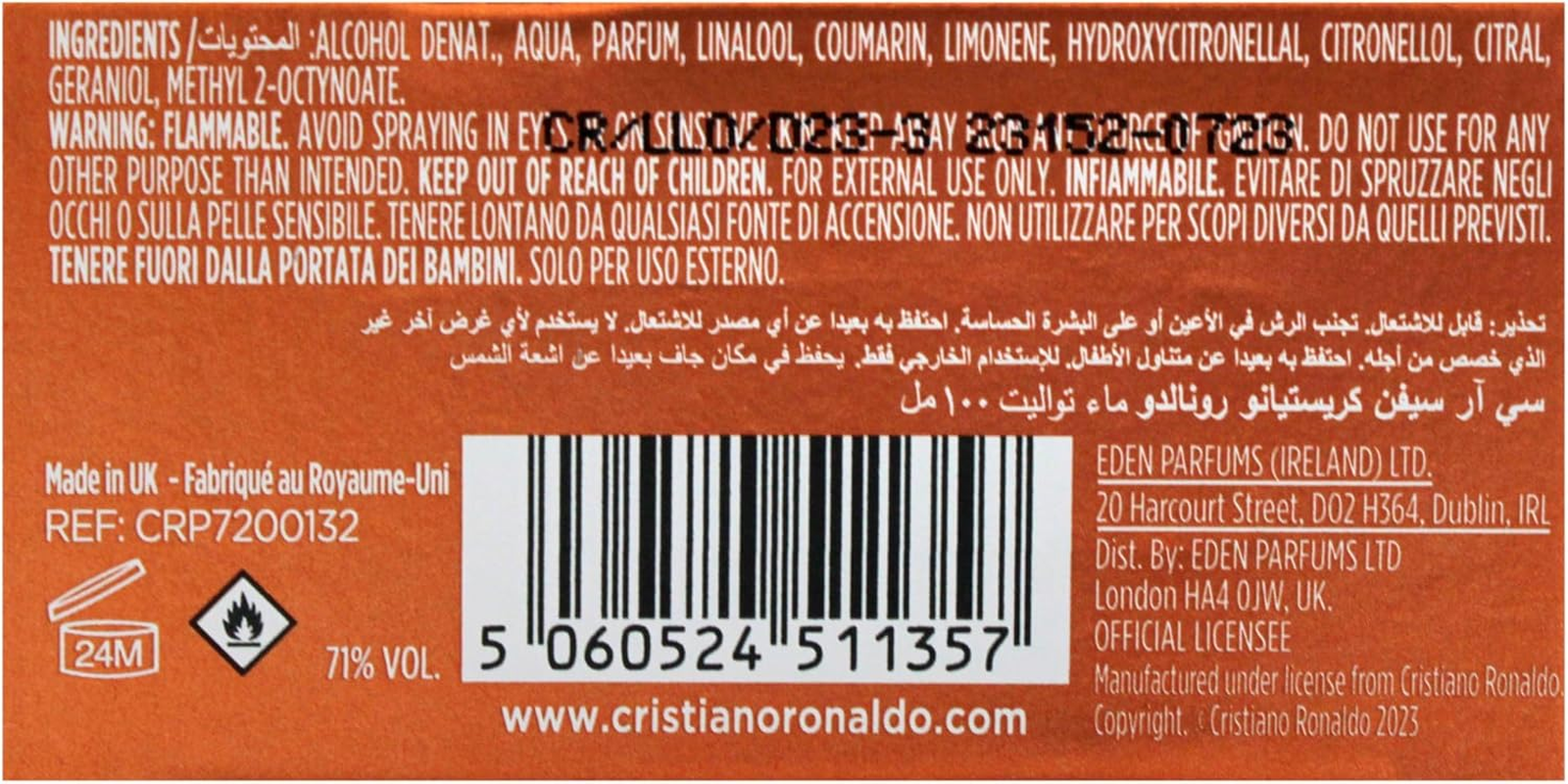 Cristiano Ronaldo Fearless for Men 1 Oz EDT Spray