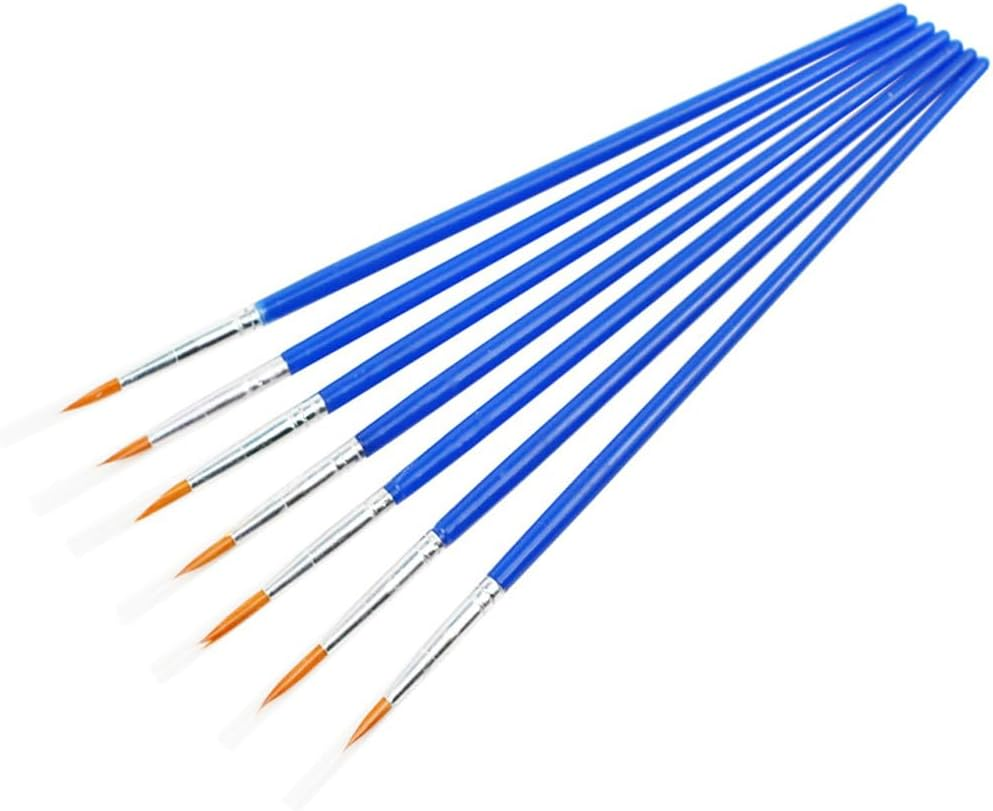 AIMALL 50/100PCS Plastic Flat Tip Paint Brushes Set, Kids DIY Ceramics and Watercolor Crafts, Ergonomic Lightweight Design image number 3