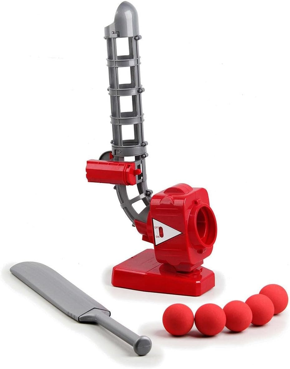 Lenoxx Cricket Ball Pitcher - Elevate Your Cricket Game with Automated Swings | Ideal for Practice, Coaching & Fun. Effortless Setup, 5-Ball Launch Every 5-8S, 5M Range