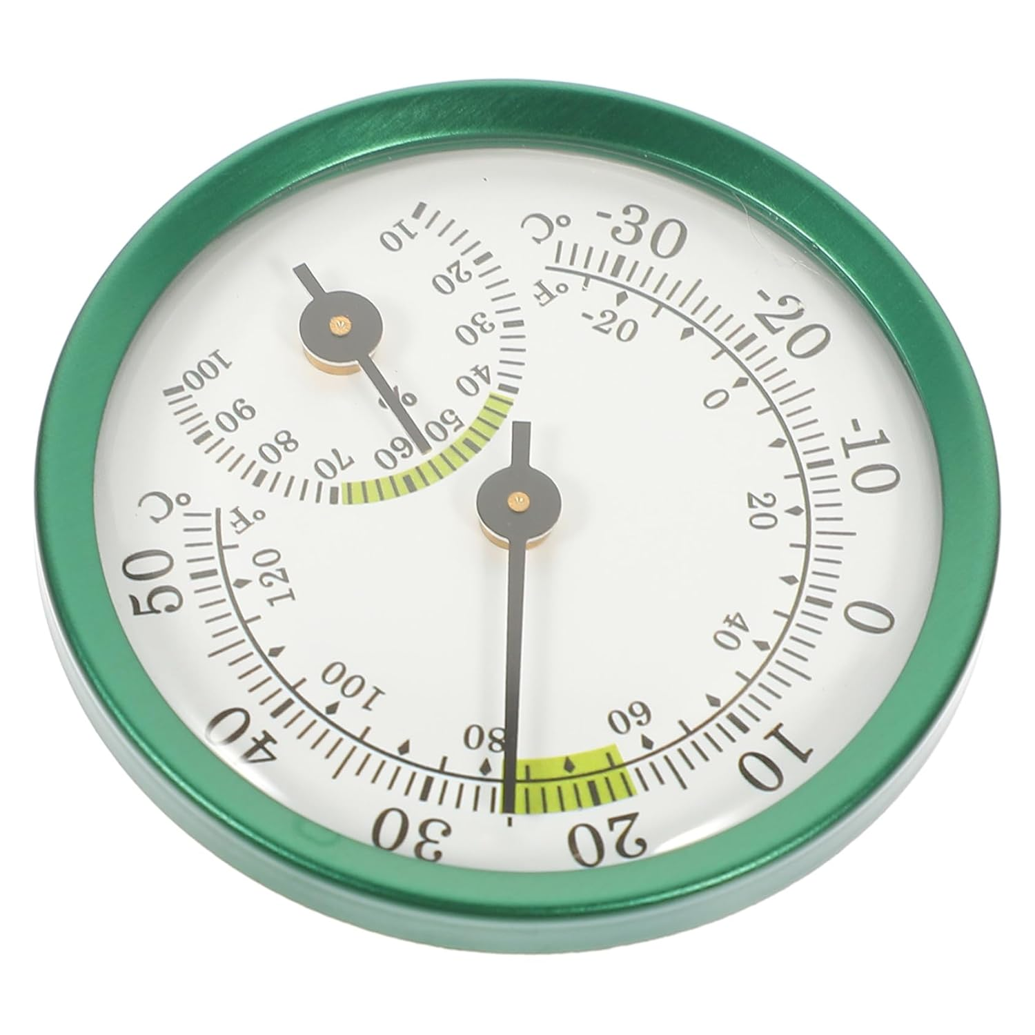 DECHOUS Hanging Hygrometer Temperature Humidity Gauge for Indoor Outdoor Use Wall-Mount Mini Thermometer with Automatic Calibration for Home Office Patio Green Spaces image number 2