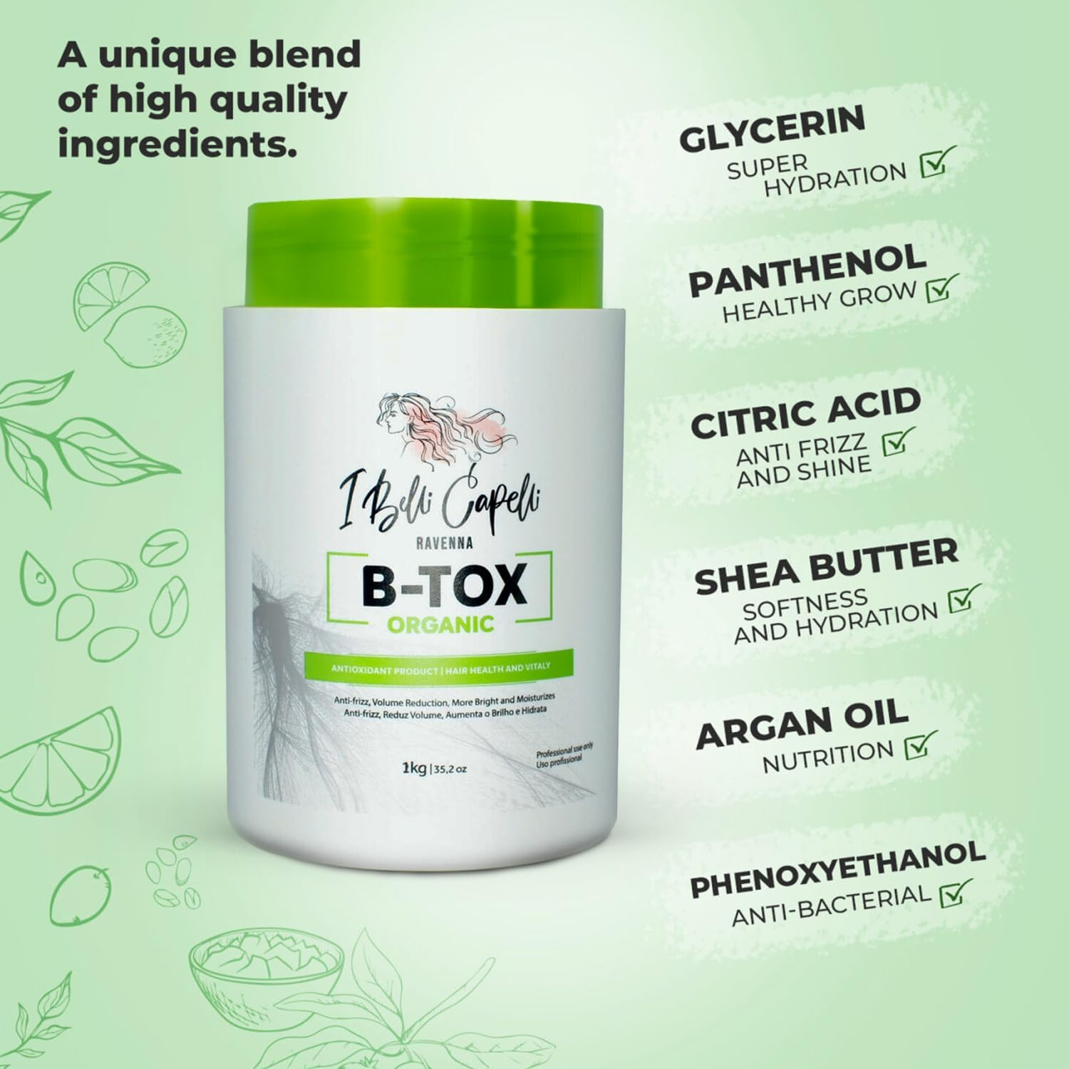 Ibelli Capelli Organic Hair B-Tox Treatment 2 Units image number 5