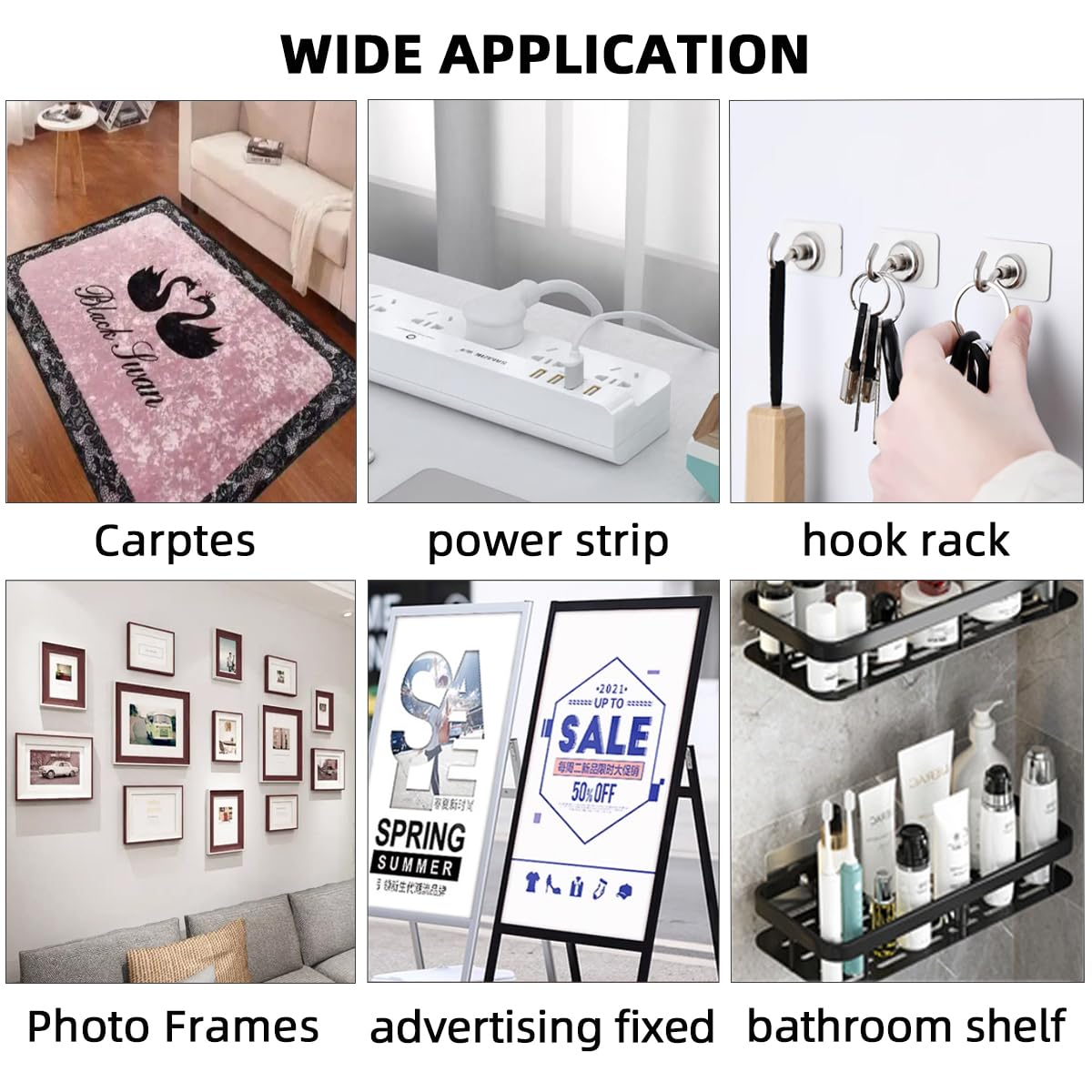 Skycabin Double Sided Heavy Duty Mounting Tape,Waterproof Two Way Foam Tapes for LED Lights,Number Plates,Picture Hanging,Car Trim Strip Gap Filling,Home&Office Decoration,Indoor&Outdoor Use image number 1