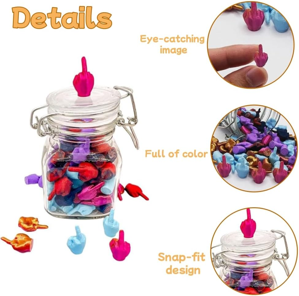 Decorative Middle Finger Jar, Funny Gag Gift, Birthday and Holiday Decor, Novelty Present image number 5