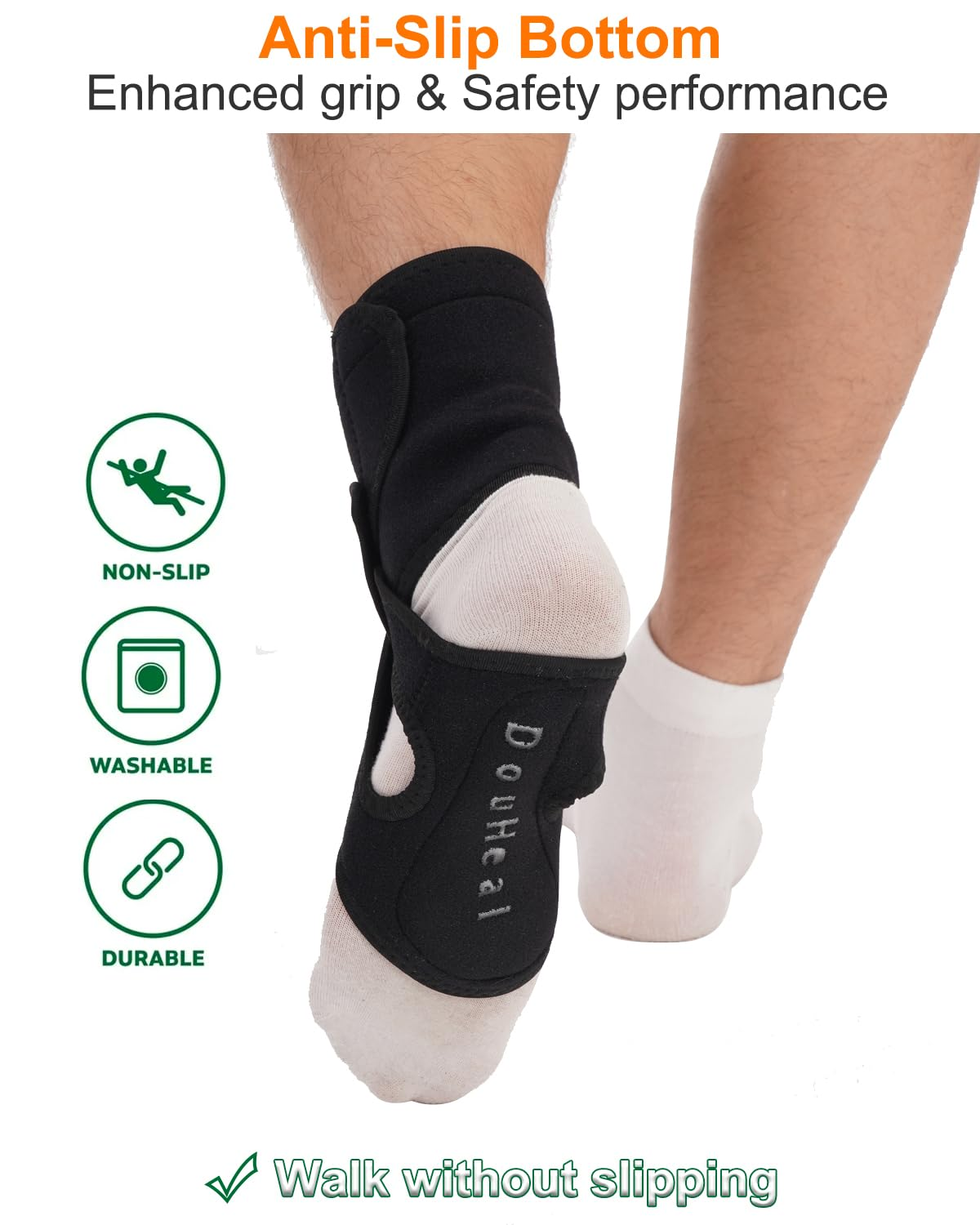 AFO Foot Drop Brace, Improve Walking Gait, Effective Relieve Pain, Adjustable Foot Orthosis Brace Support for Sleep, Plantar Fasciitis, Drop Foot Braces for Walking with Shoes (Left) image number 5