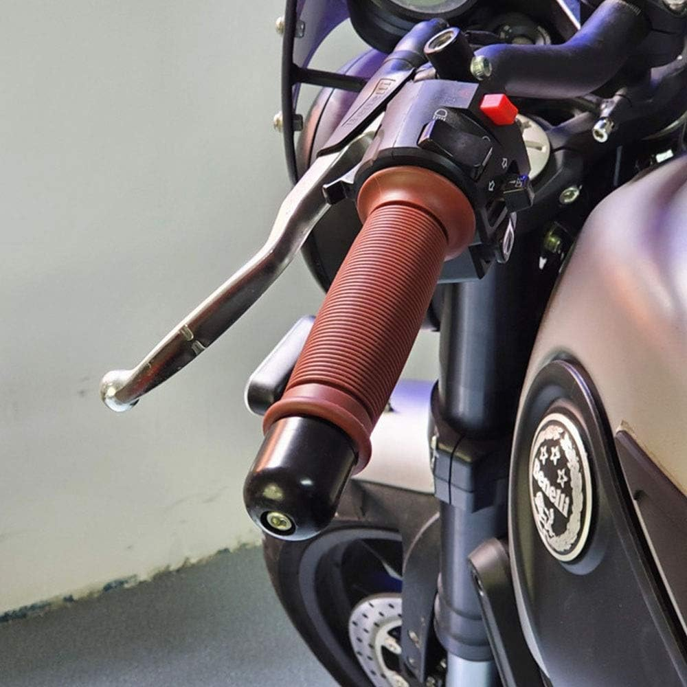 Moto Handles Rubber Classic Vintage 22MM Moto Handlebar Vintage Retro for H-Arley Style Parts Universal Motorbike Accessories Motorcycle Grip (Color : Black) image number 5