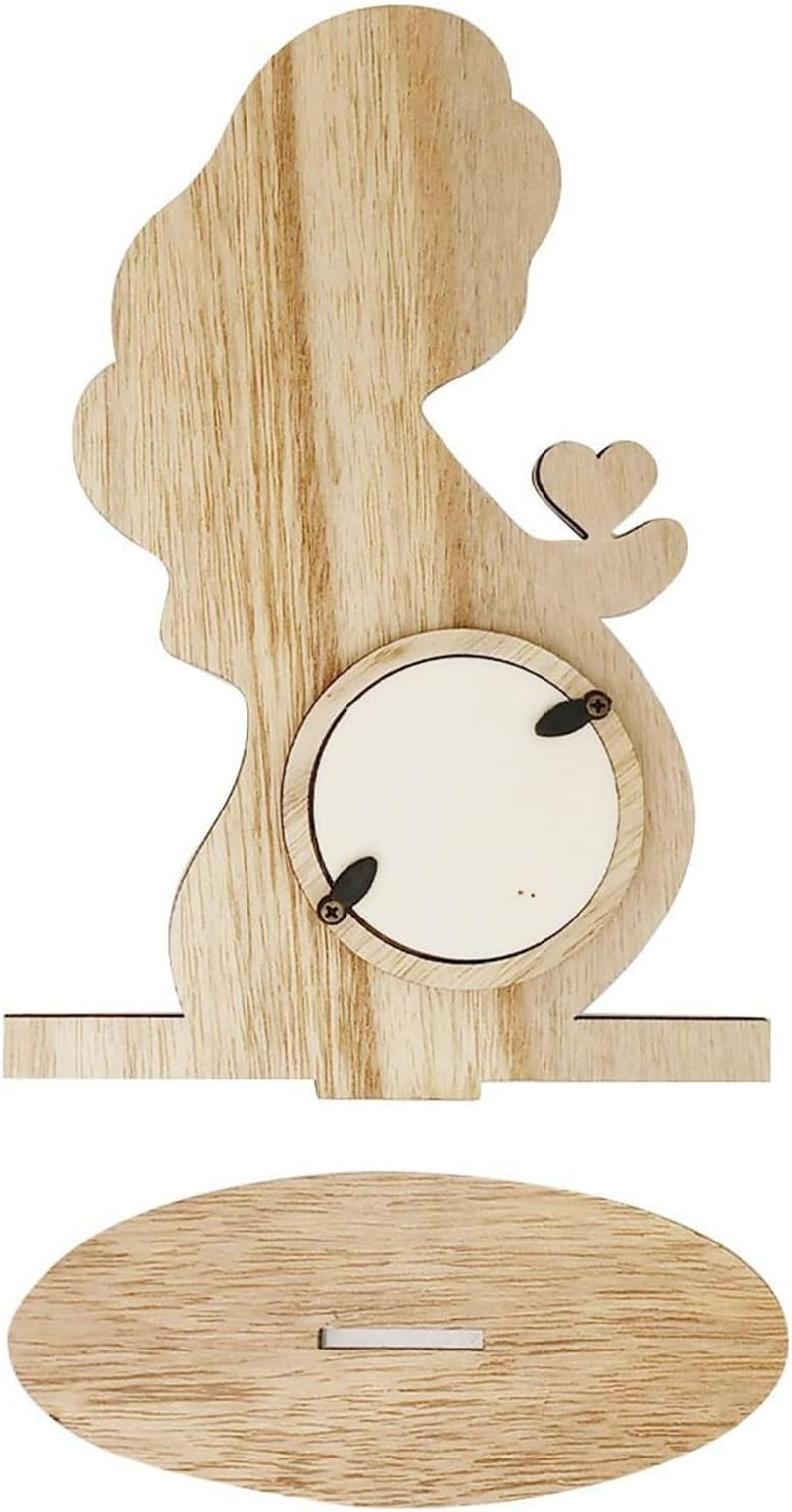 Wooden Boxes for Ultrasound - Wooden Photo Slist Ultrasound, Decorative Souvenir Table Decoration for Desk Table in the Living Room Decoration Ornament Ad before Decoration Table Photo Setting image number 4