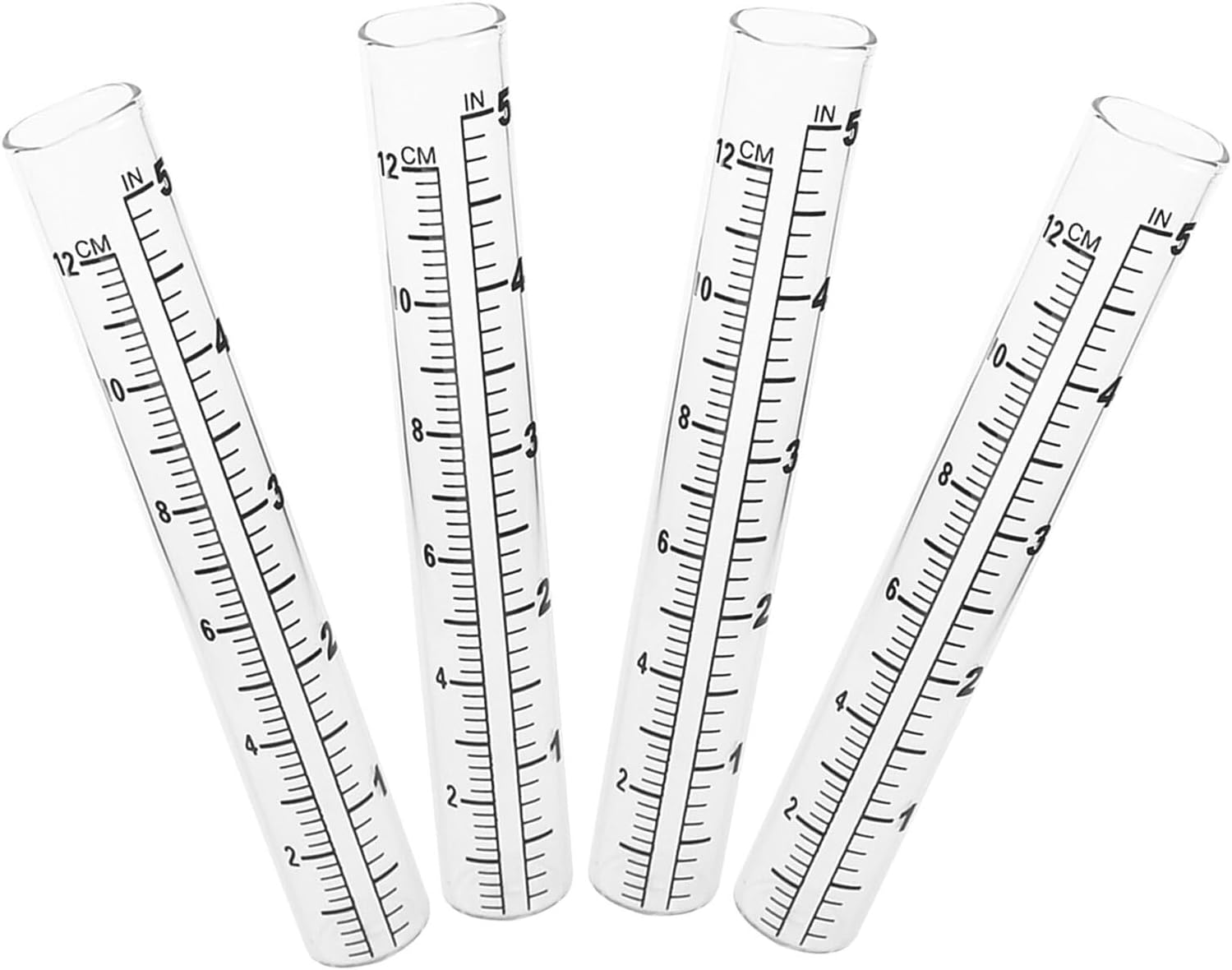 Alasum 4PCS Glass Rain Gauge Replacement Tubes Accurate Rain Gauge Measuring Cylinders Outdoor Yard Garden Use Easy Installation image number 4
