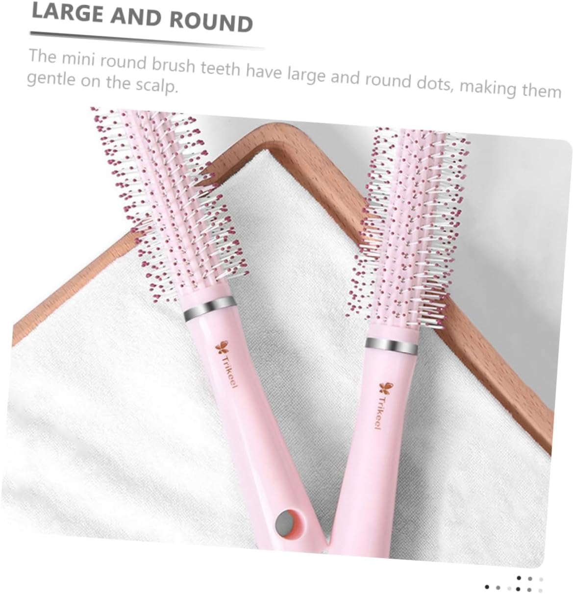 PENIKOKO round Brush for Blow Dry Heatless Curls Brush Alternative Styling for Women