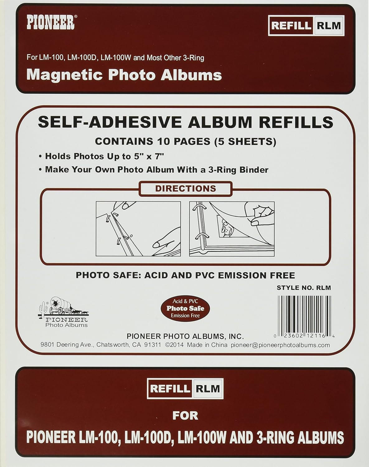 Refill Pages for LM-100 and LM-100D Photo Albums