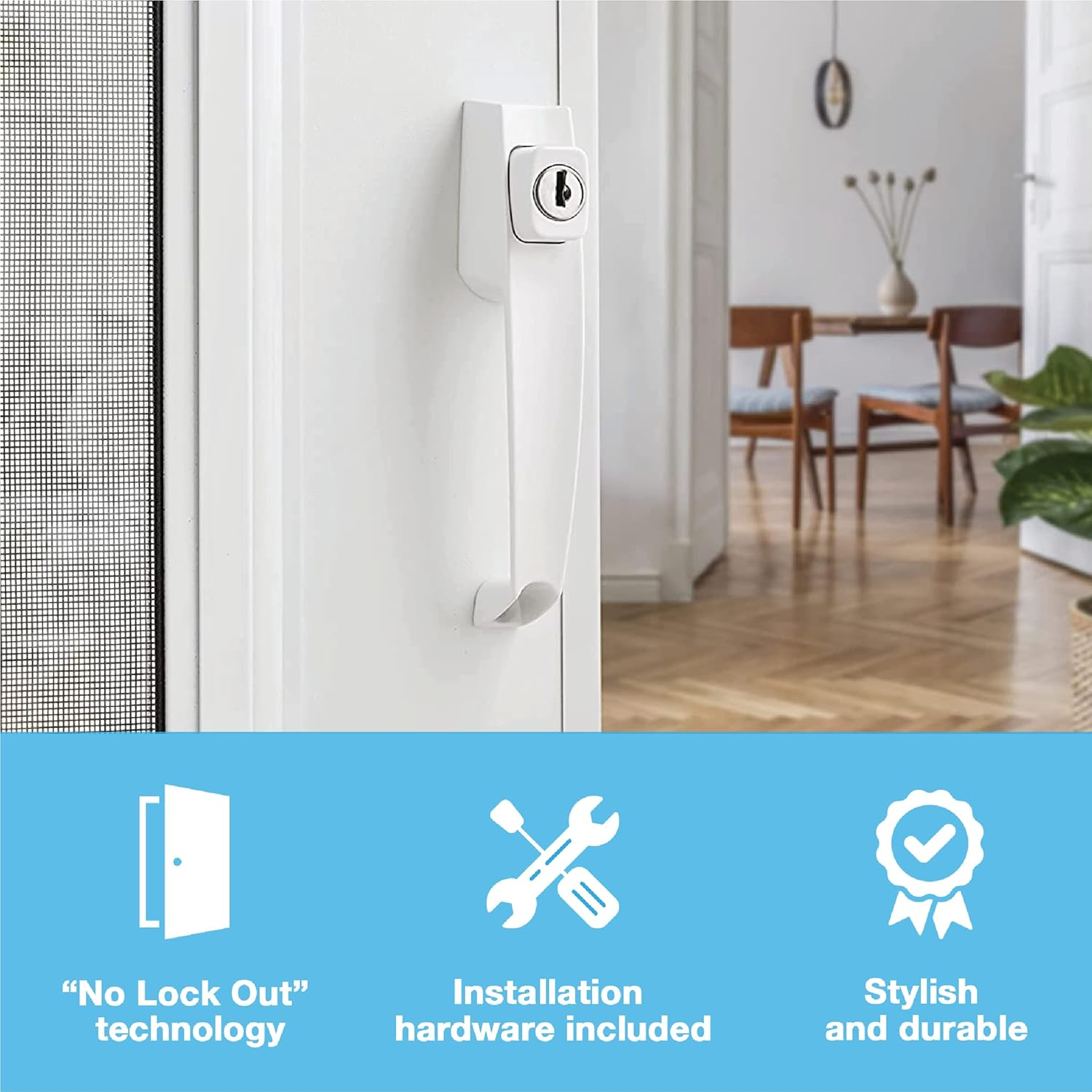 Wright Products VJ1020CALBL Black Pneumatic Black Screen Door Closer for Wood or Metal Out Swinging Out - Black image number 7