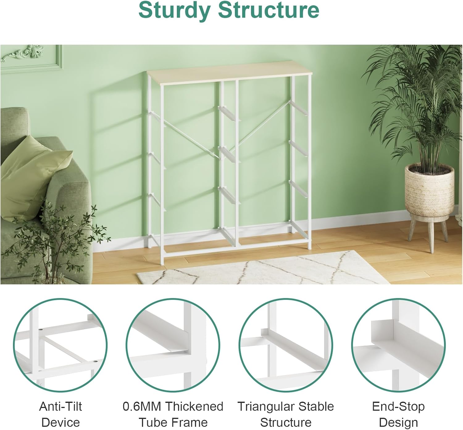 Ufurniture Chest of 8 Drawers Lowboy Clothes Storage Cabinet Organizer Fabric Tower Dresser Clothes Toys Storage Unit for Bedroom,Living Room,Office,Hallway,Entryway, Biege image number 5