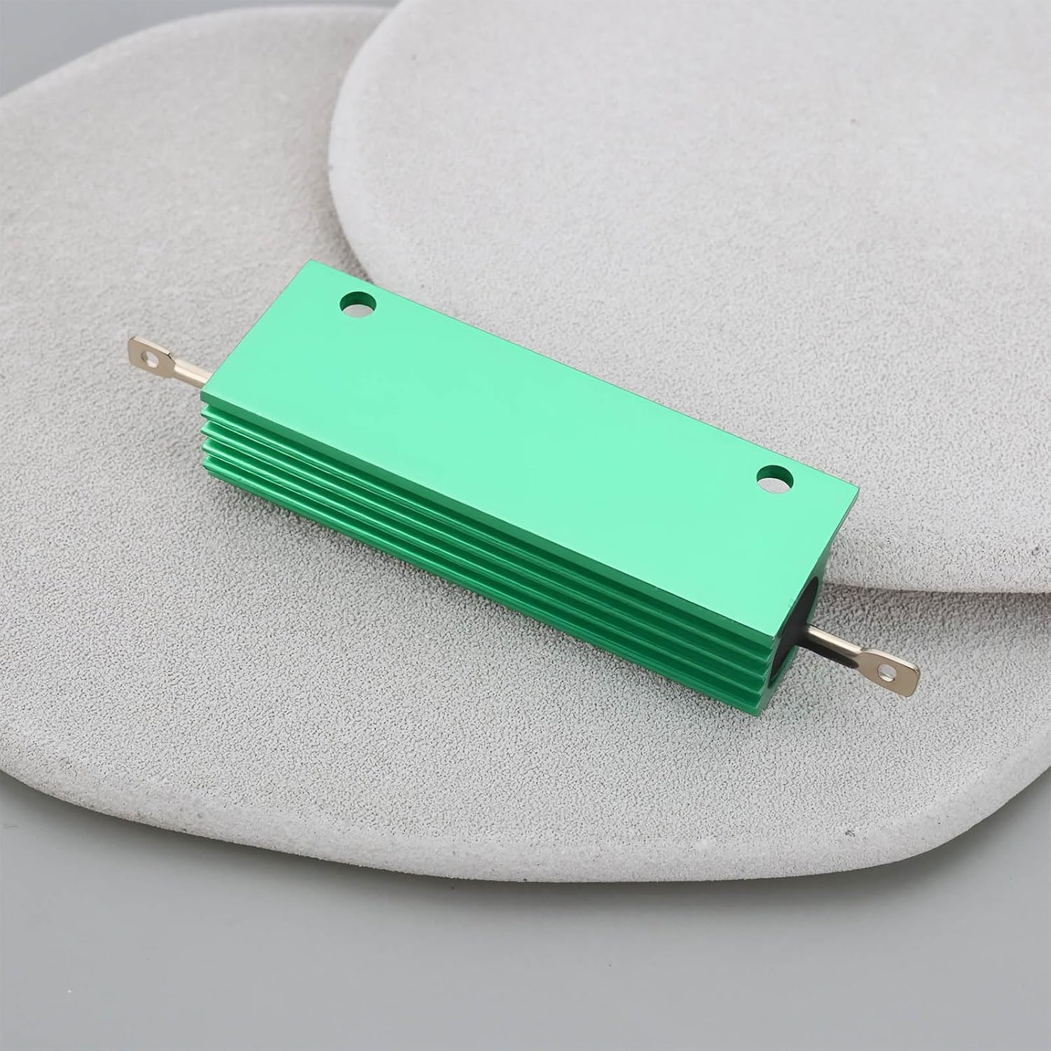 Create Idea 2PCS Aluminum Resistor Load Resistor 100W 4 Ohm for Power Supply Equipment Converter Elevator Green image number 6