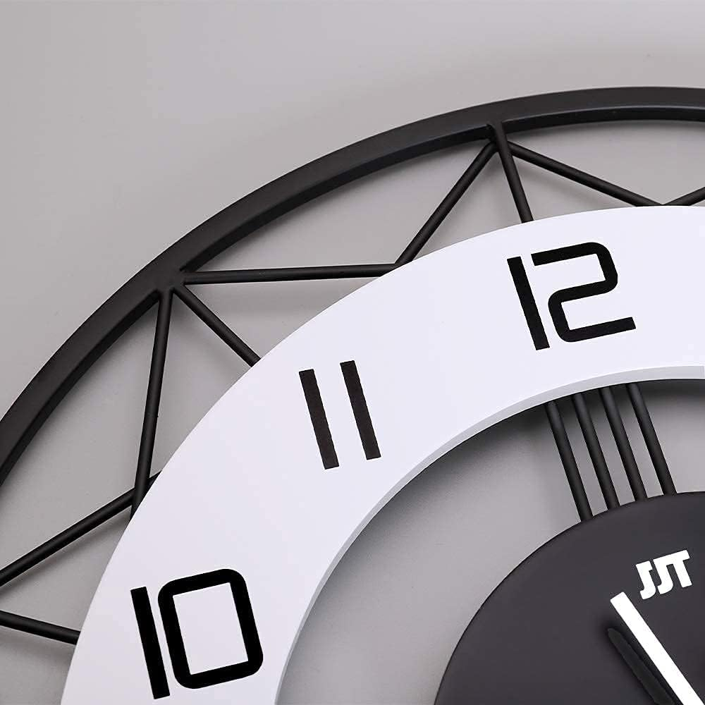 JUJUDA Large Wall Clock for Living Room Decor Modern Silent Pendulum Wall Clock for Home House Kitchen Bedroom Decorative Big Wall Clock Non Ticking Battery Operated Quartz for Indoor Bathroom 17 Inch image number 5