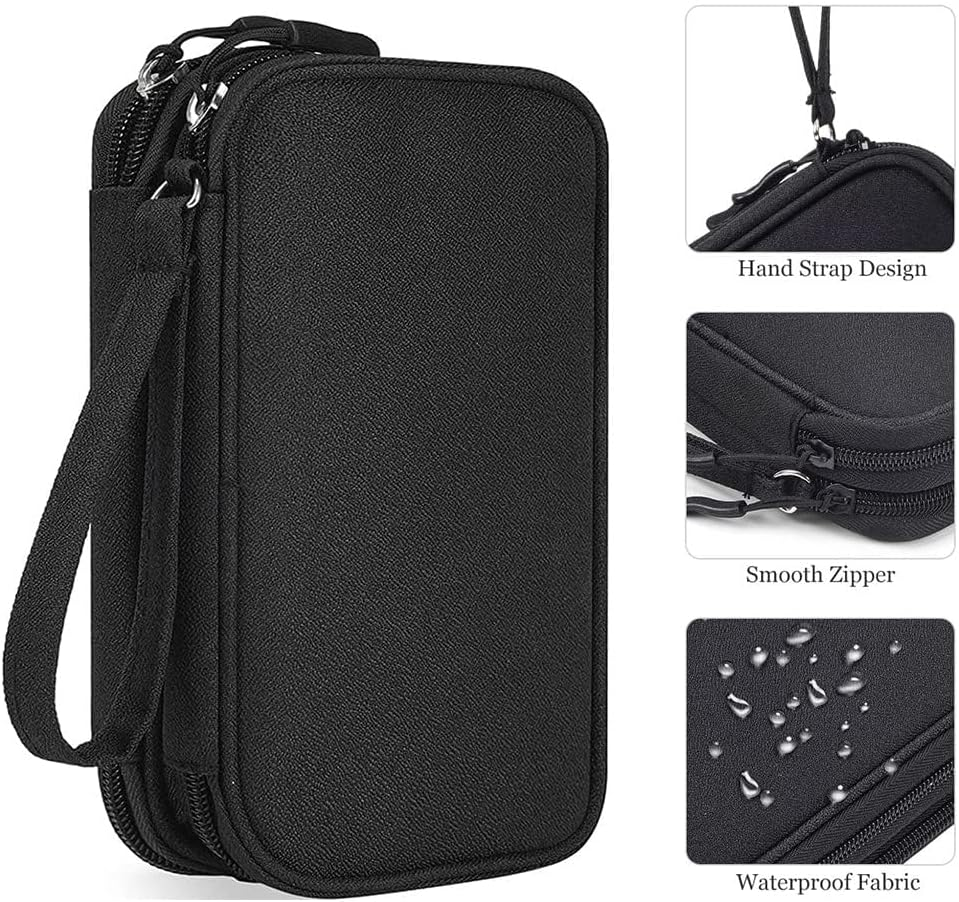 Demistus Electronics Accessories Large Capacity Portable Pouch, Waterproof Double-Layer Storage Bag, Suitable for Phones, Power Banks, and Cables image number 3