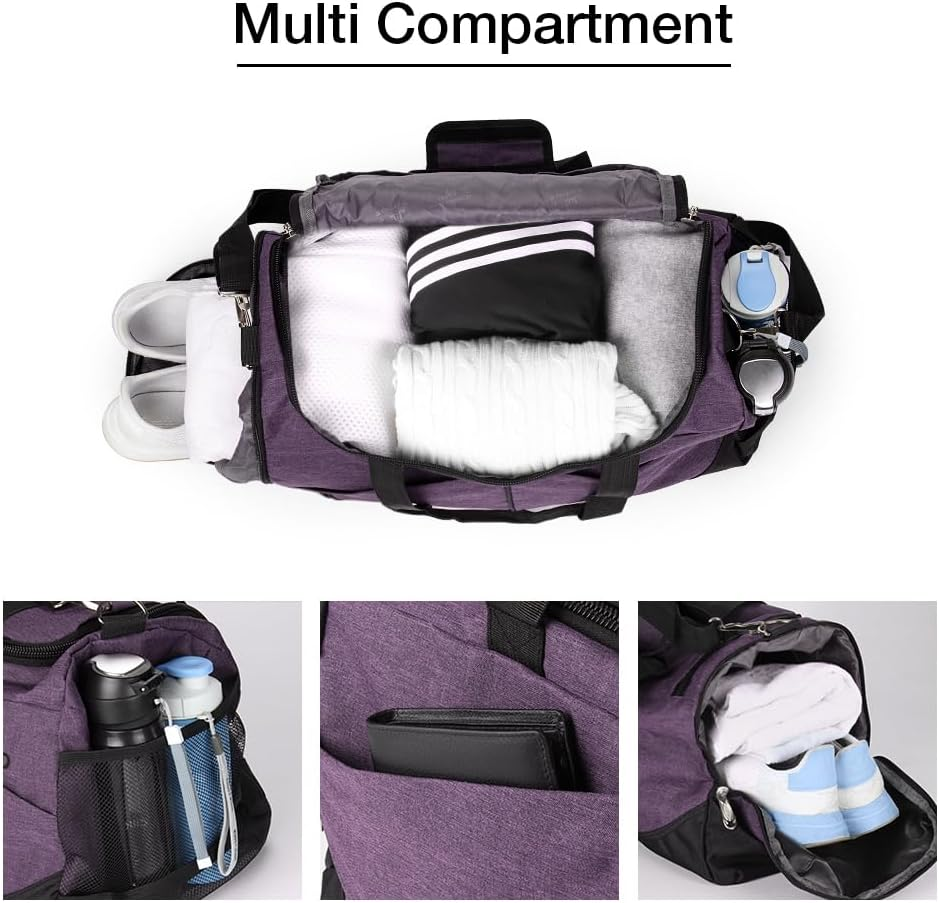 Sport Duffle Bag Sports Gym Bag with Shoes Compartment
