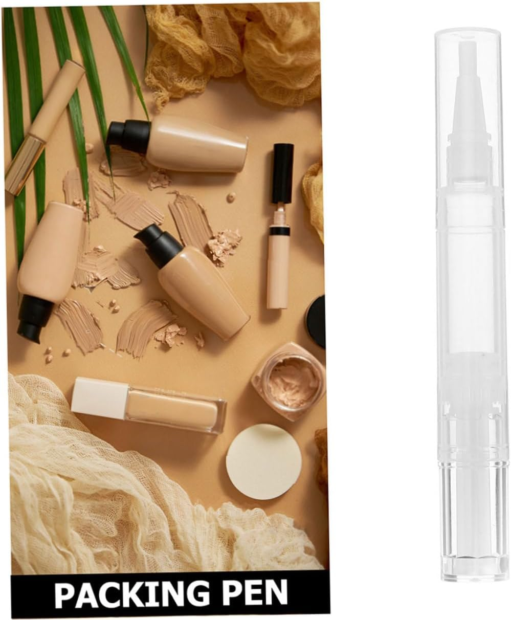 SOLUSTRE 5Pcs Nail Oil Applicator Pen for Easy Manicure Multi-Functional Pens for Cuticle Oil Serum and Foundation Compact for Travel Use image number 1