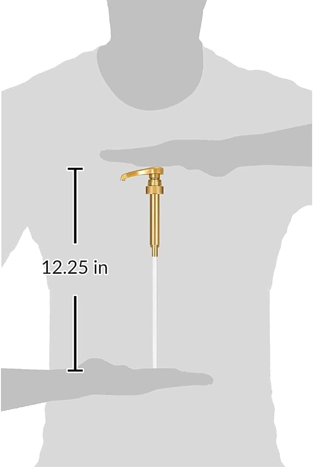 Gold Squirt Syrup Pump, (Pack of 2) Coffee Syrup Pump Dispenser | Coffee Syrup Bottle 750Ml / 25.4Oz Syrup Pump for Kitchen Dinning Bar Accessories | Compatible with Monin, Torani, Da Vinci Bottles image number 4