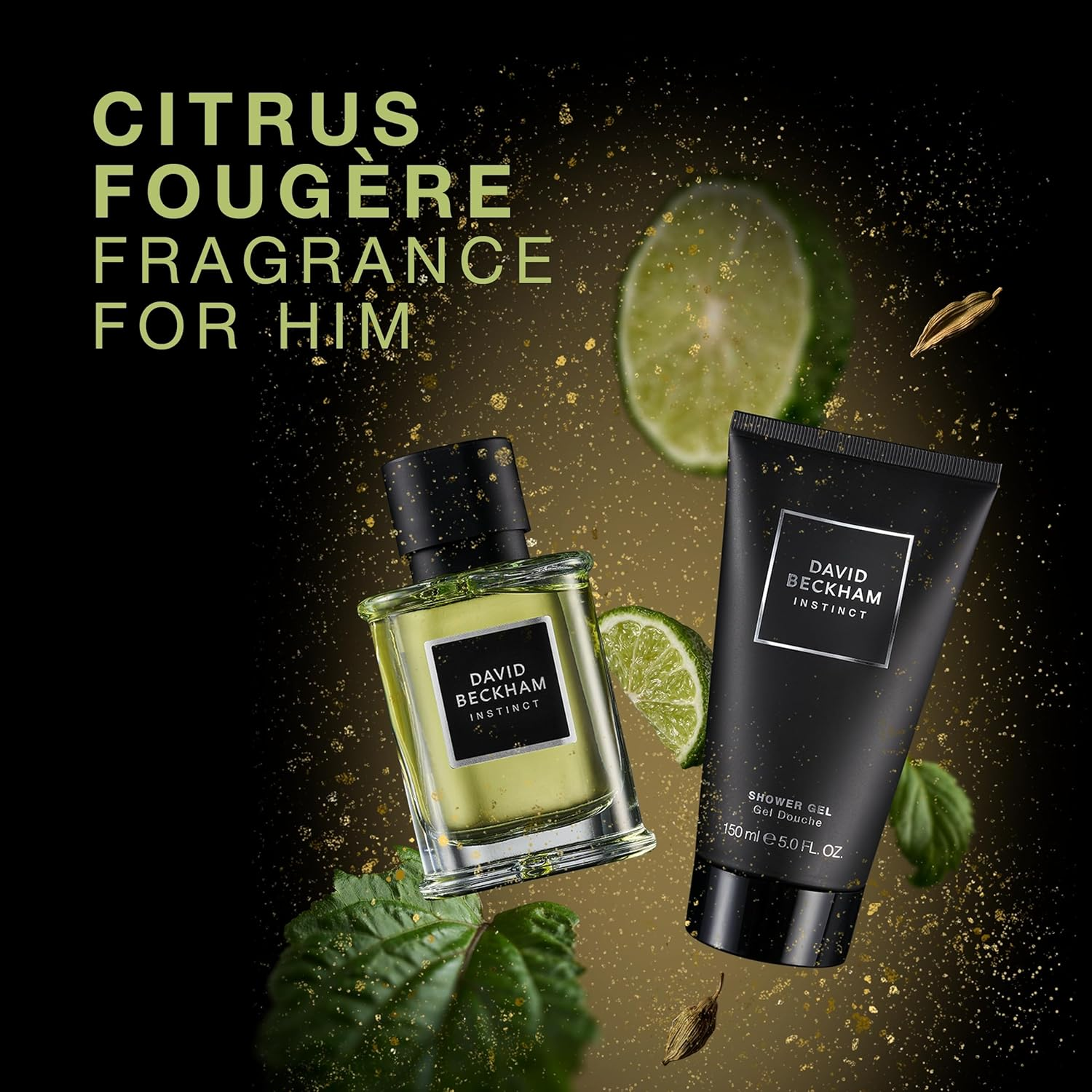 David Beckham Instinct Eau De Parfum & Shower Gel Gift Set for Him, Captivating Foug&egrave;re Citrus Perfume, 50Ml & 150Ml image number 2