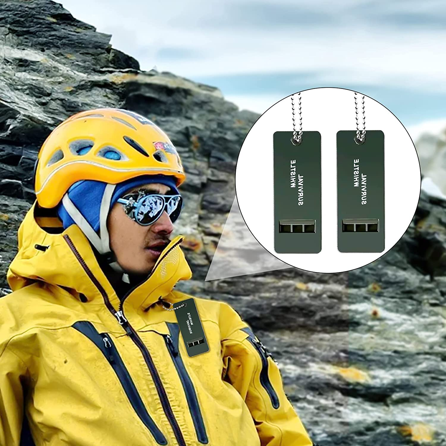 Zosylala Whistle,Multiple Frequencies Whistle,Loud Volume,Survival Whistle for Outdoor Safety,Hiking,Camping and Pet Training-2Packs image number 6