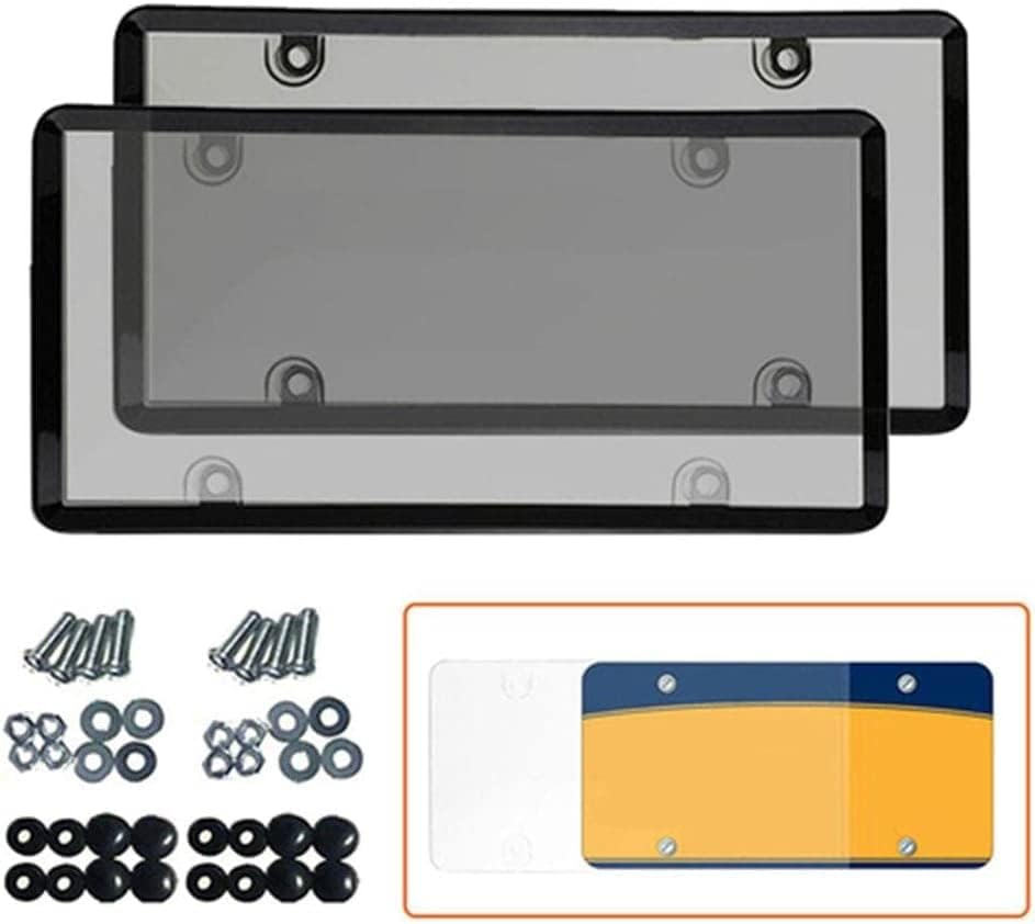 Anti Speed Red Light Toll Camera Stopper Plate Frames, Clear Reflective anti License Q7U2 Pho Protective Plate Cover License (C)