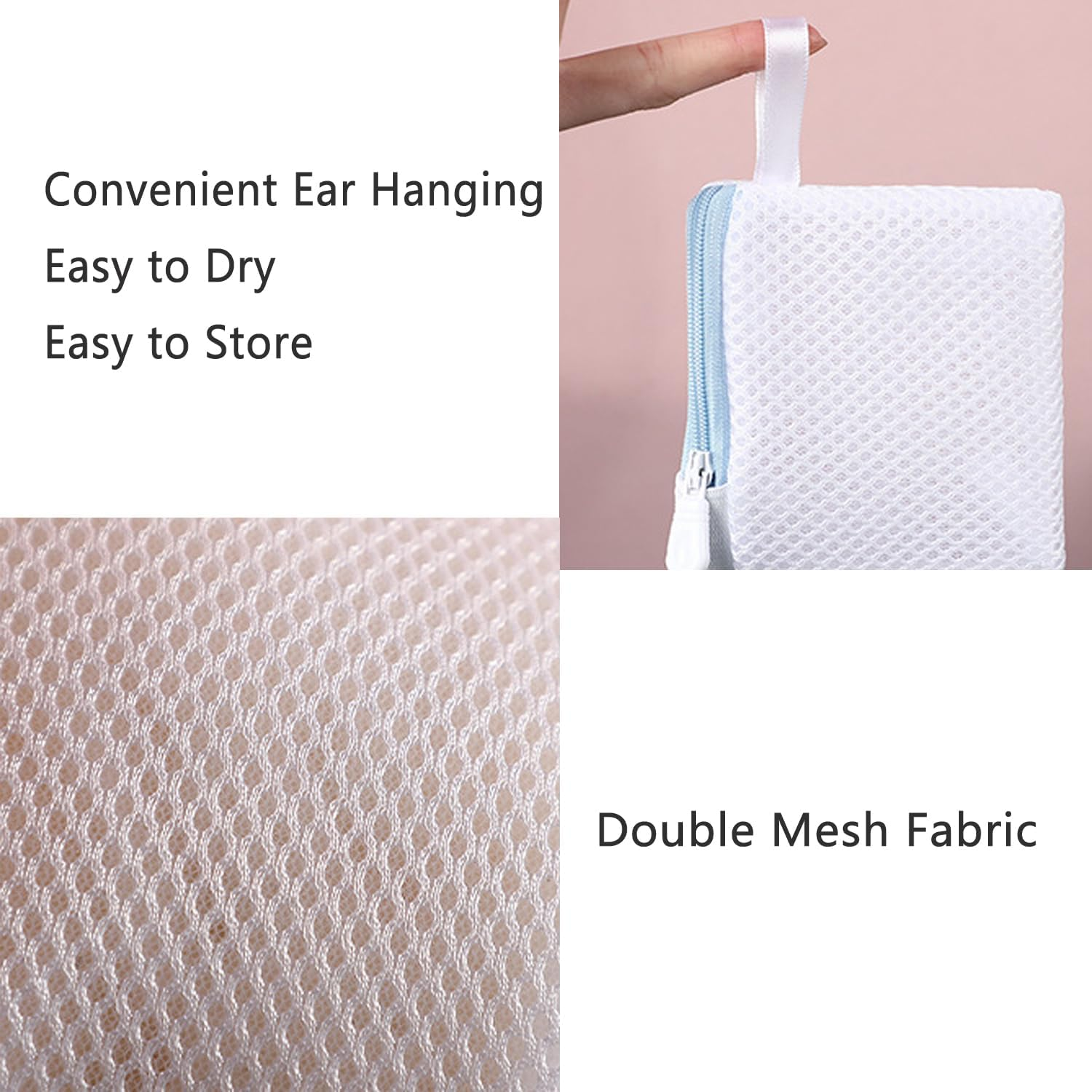 Utysty 3 Pack Soap Bags Soap Saver Bag Holder with Zipper Large Mesh Exfoliating Pouch for Shower Foaming Bath Moisture Beauty Bar Savon Cube Block Hotel Soap Bars Travel Paper Soaps Sheets Strips