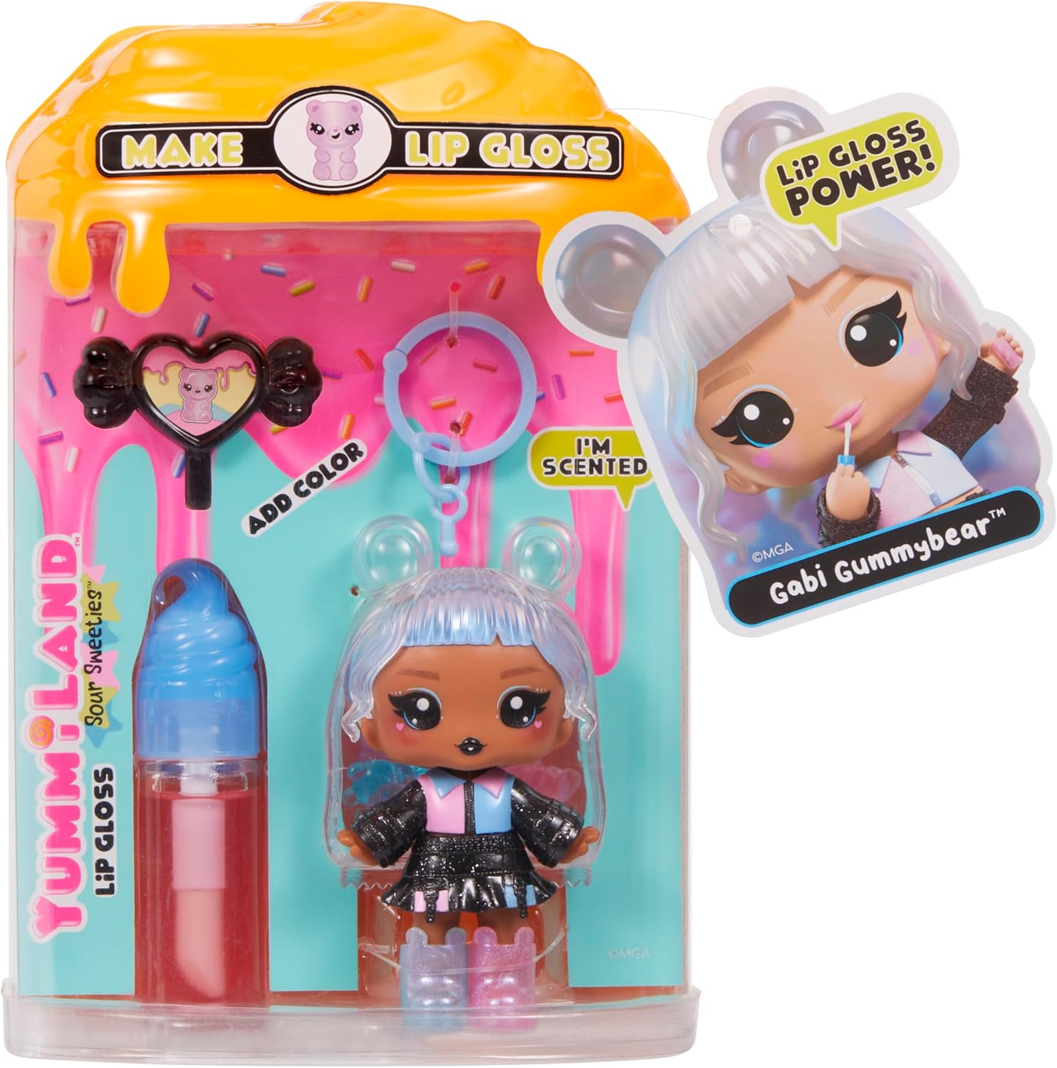 Yummiland Lip Gloss Doll Sour Sweeties - Gabi Gummybear (Solid) image number 5