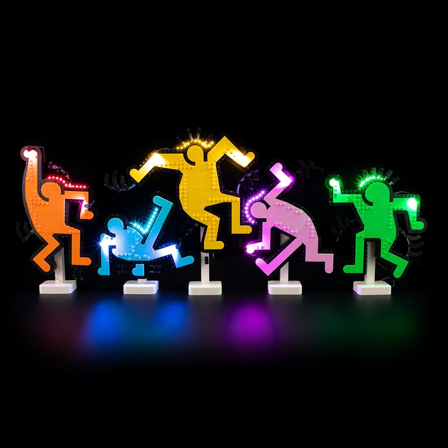 BRIKSMAX  Keith Haring Lamp - Dancing Figures 31216 - Compatible with Art Building Block Model - without  Set